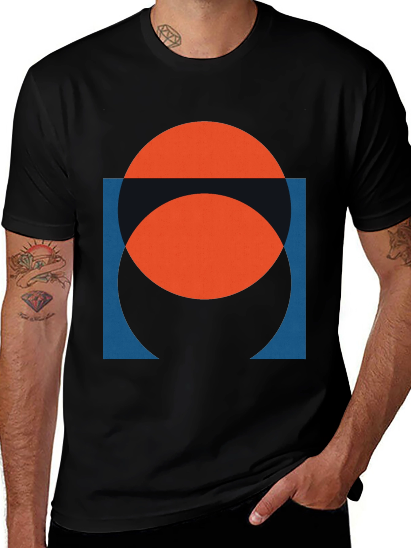 Variant 10 of Geometric Circle Graphic Tee - Modern Design
