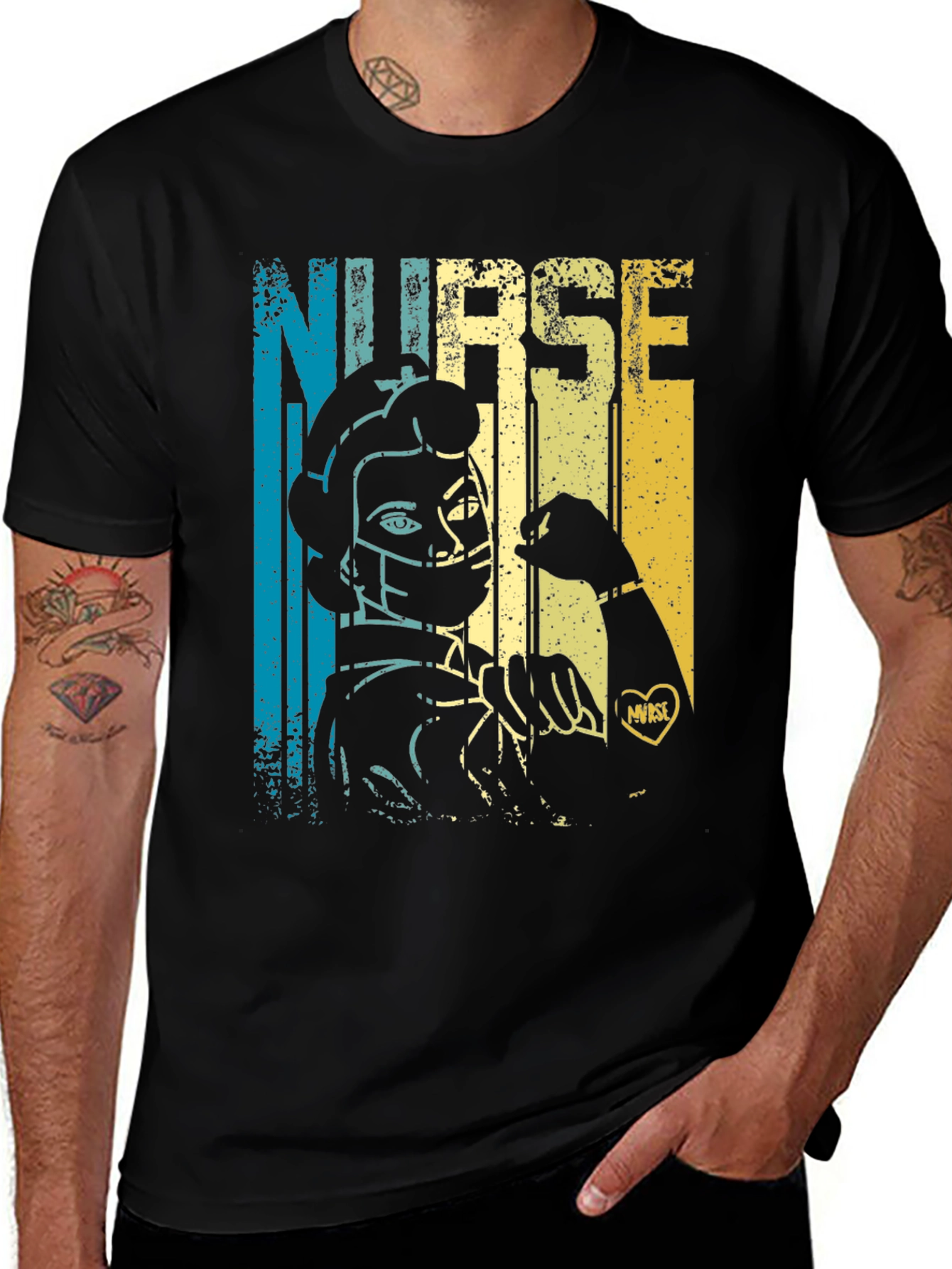 Variant 5 of Retro Nurse T-Shirt - Vintage Style Nursing Tee