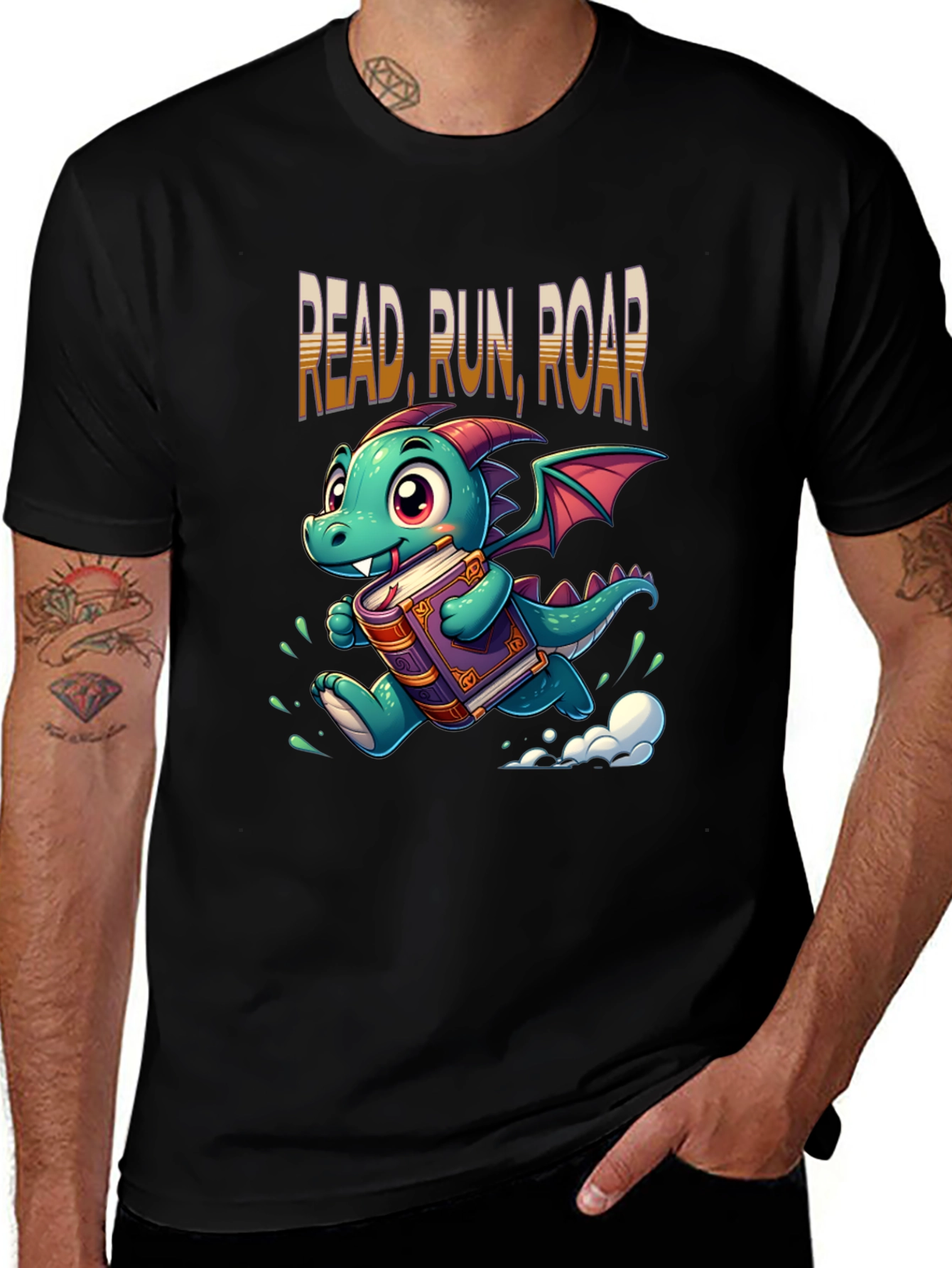 Variant 9 of Read Run Roar Dragon T-Shirt