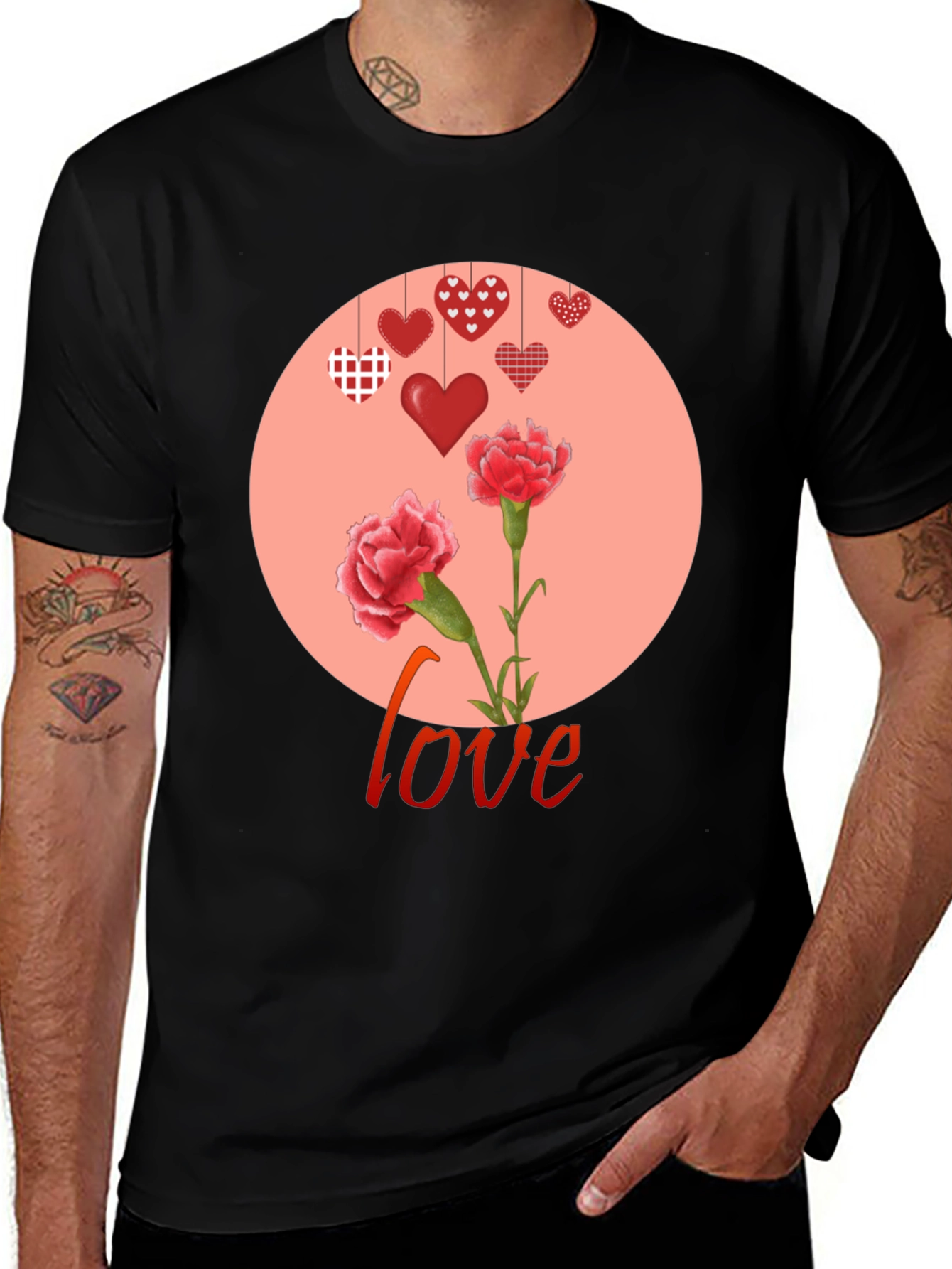 Variant 29 of Love Heart & Floral T-Shirt