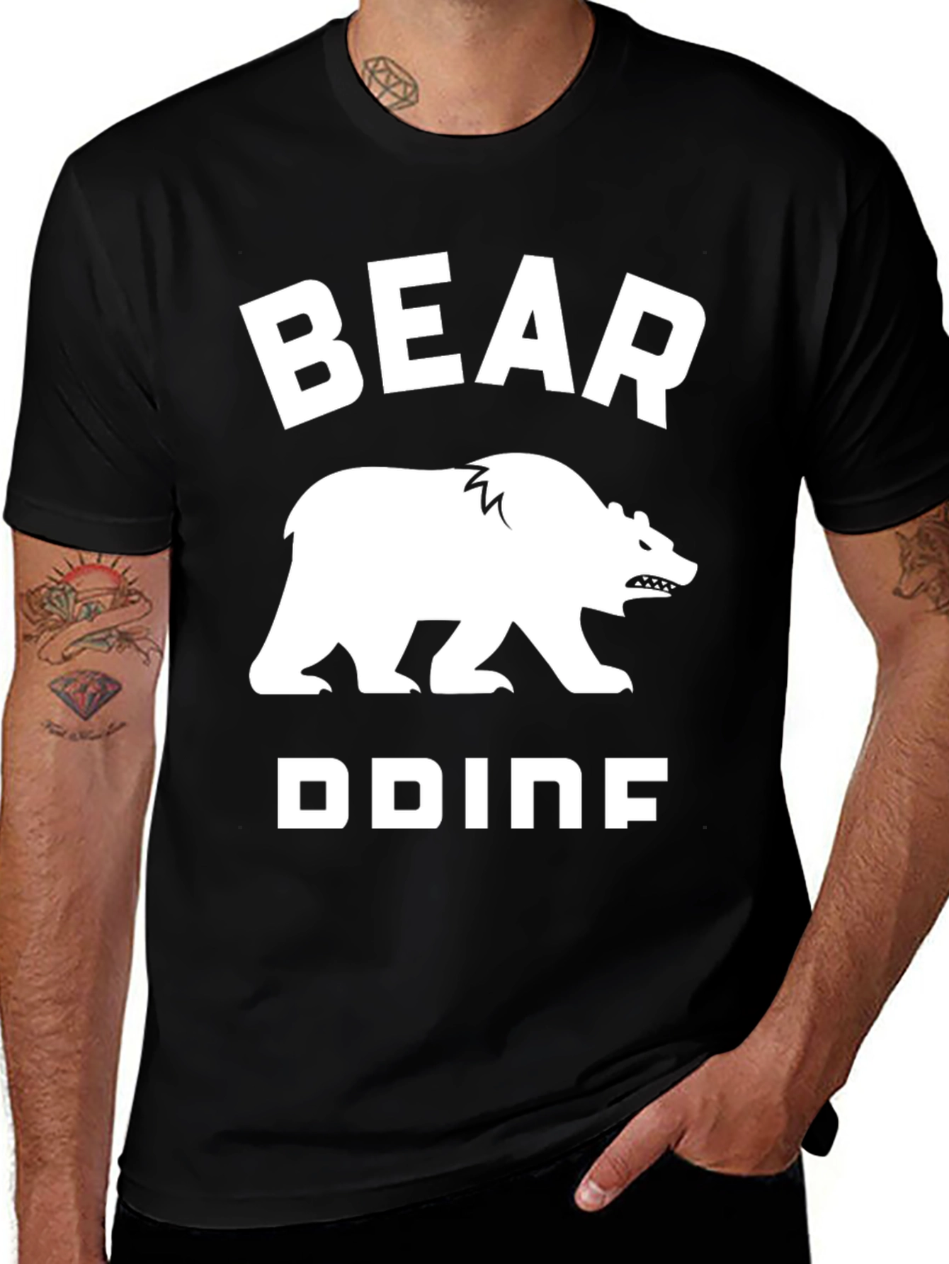 Bear Doing Bear Things Black T-Shirt