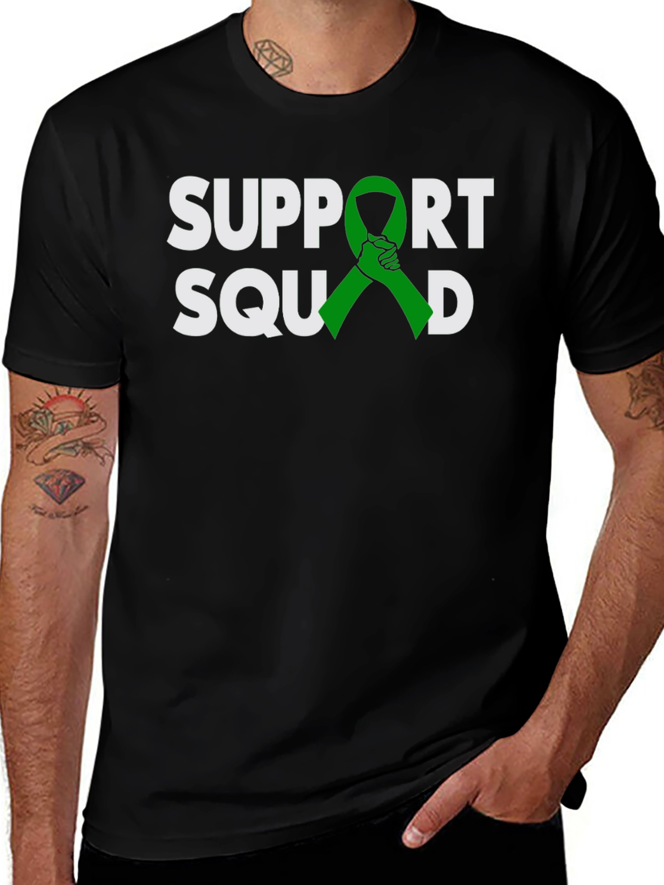 Variant 26 of Support Squad Green Ribbon Graphic T-Shirt