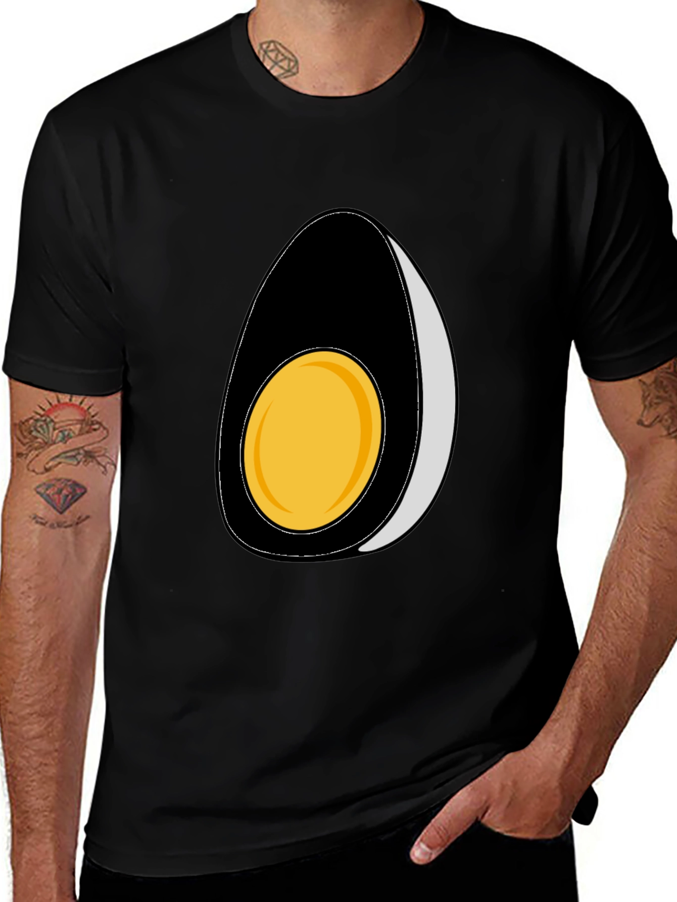 Egg Graphic Black T-Shirt