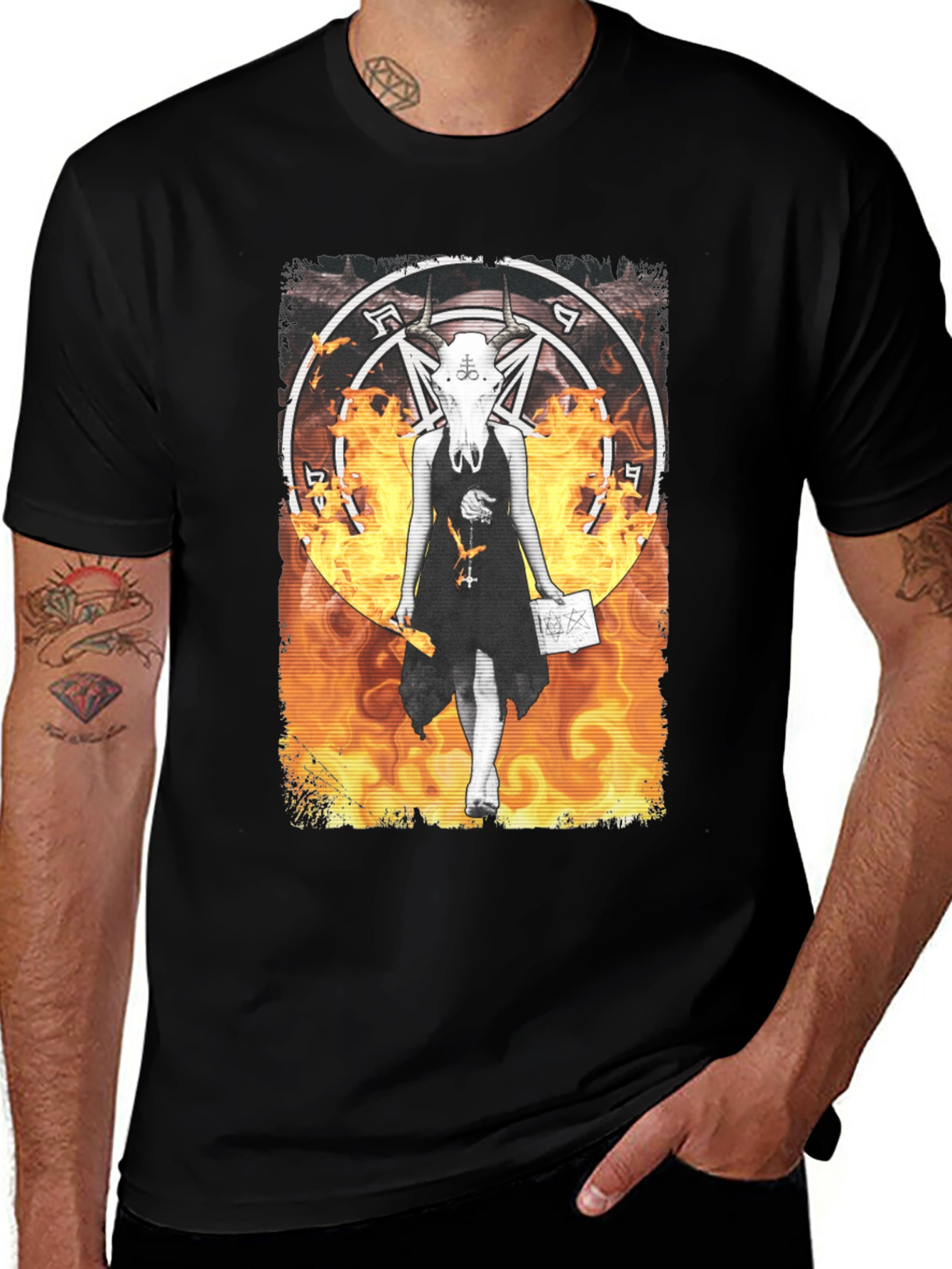 Variant 4 of Occult Graphic T-Shirt - Satanic Ritual Tee