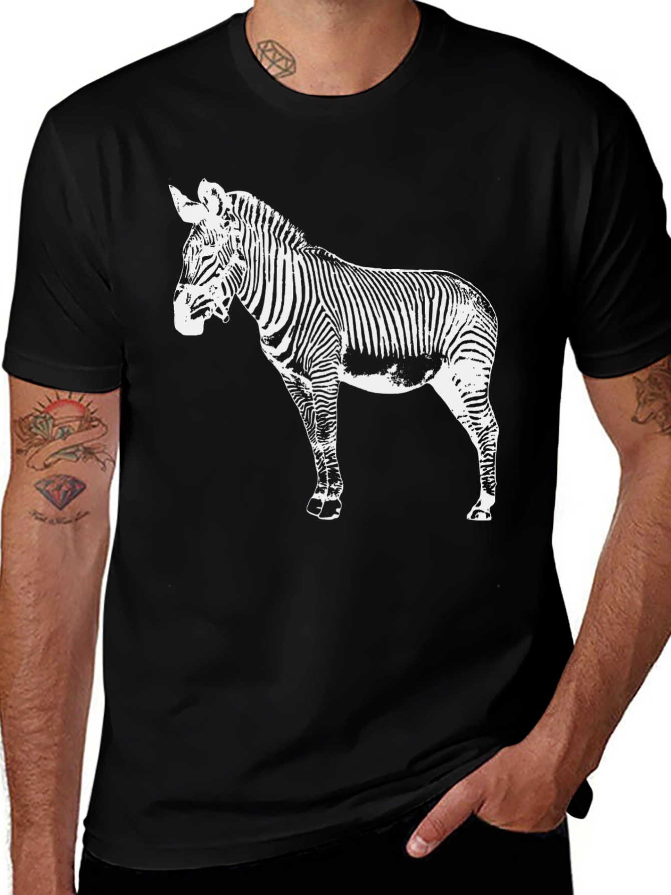 Zebra Graphic Print T-Shirt