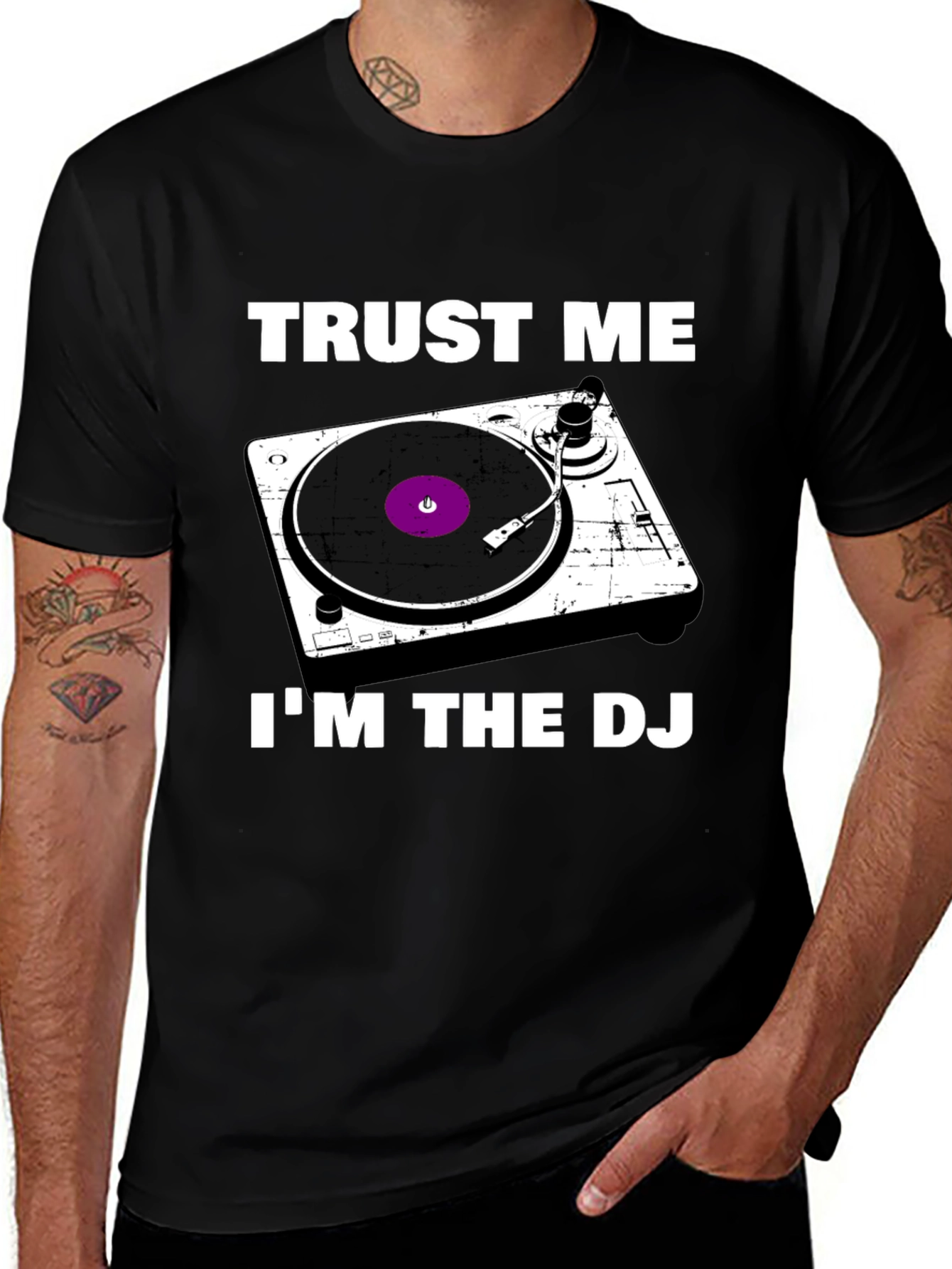 Trust Me I'm The DJ T-Shirt - Turntable Design