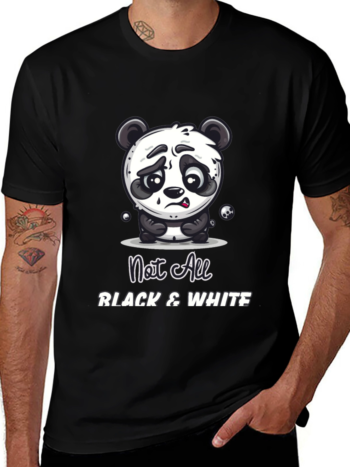 Variant 12 of Not All Black and White Panda T-Shirt