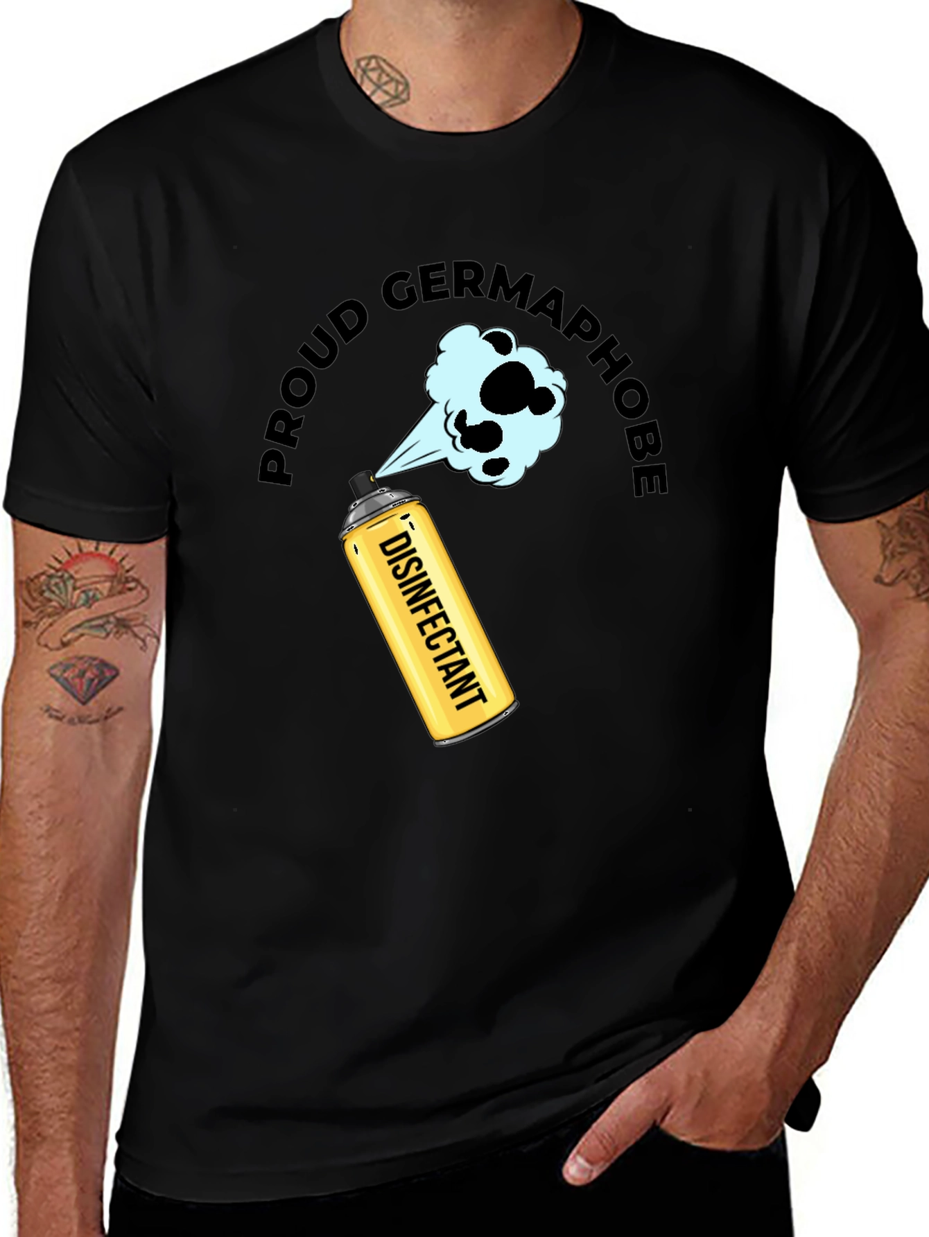 Variant 26 of Proud Germaphobe Disinfectant Spray T-Shirt
