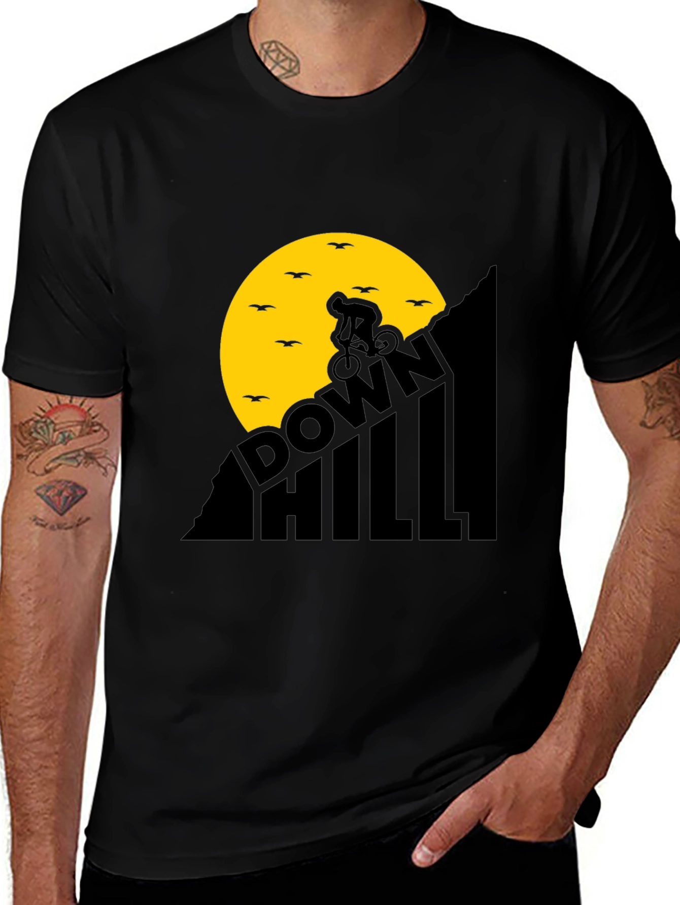 Variant 11 of Downhill Biker T-Shirt - Black