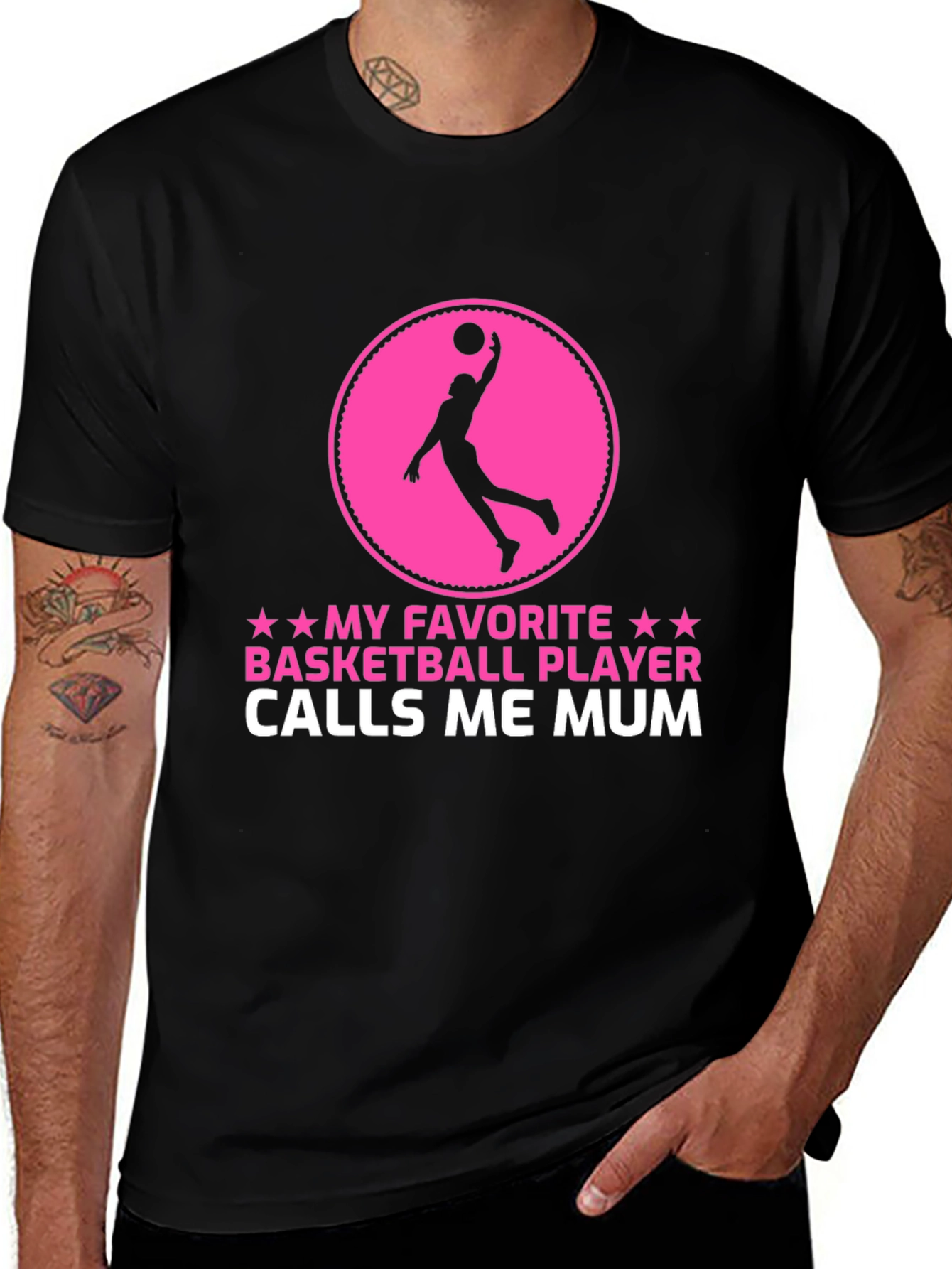 Variant 12 of Basketball Mom T-Shirt - Favorite Player Calls Me Mum