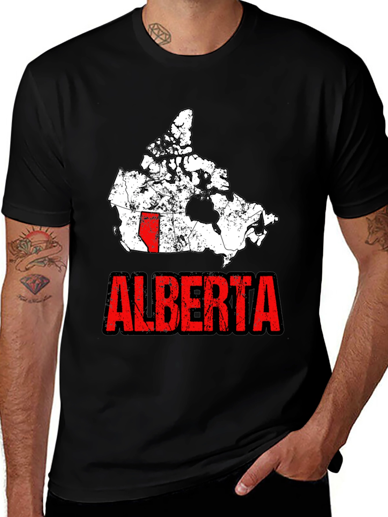 Alberta Canada Map Graphic Tee