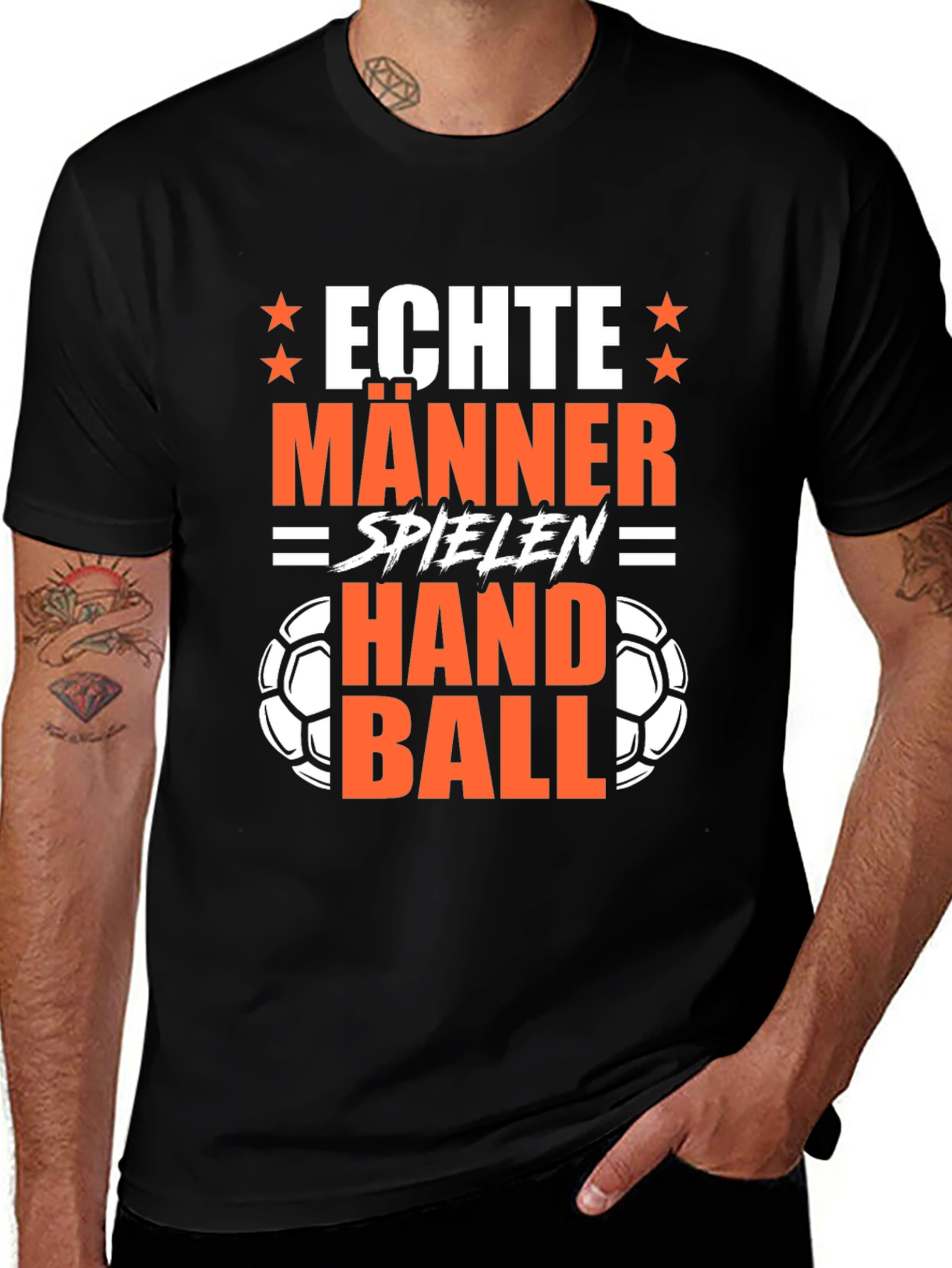 Variant 21 of Echte Männer Handball T-Shirt