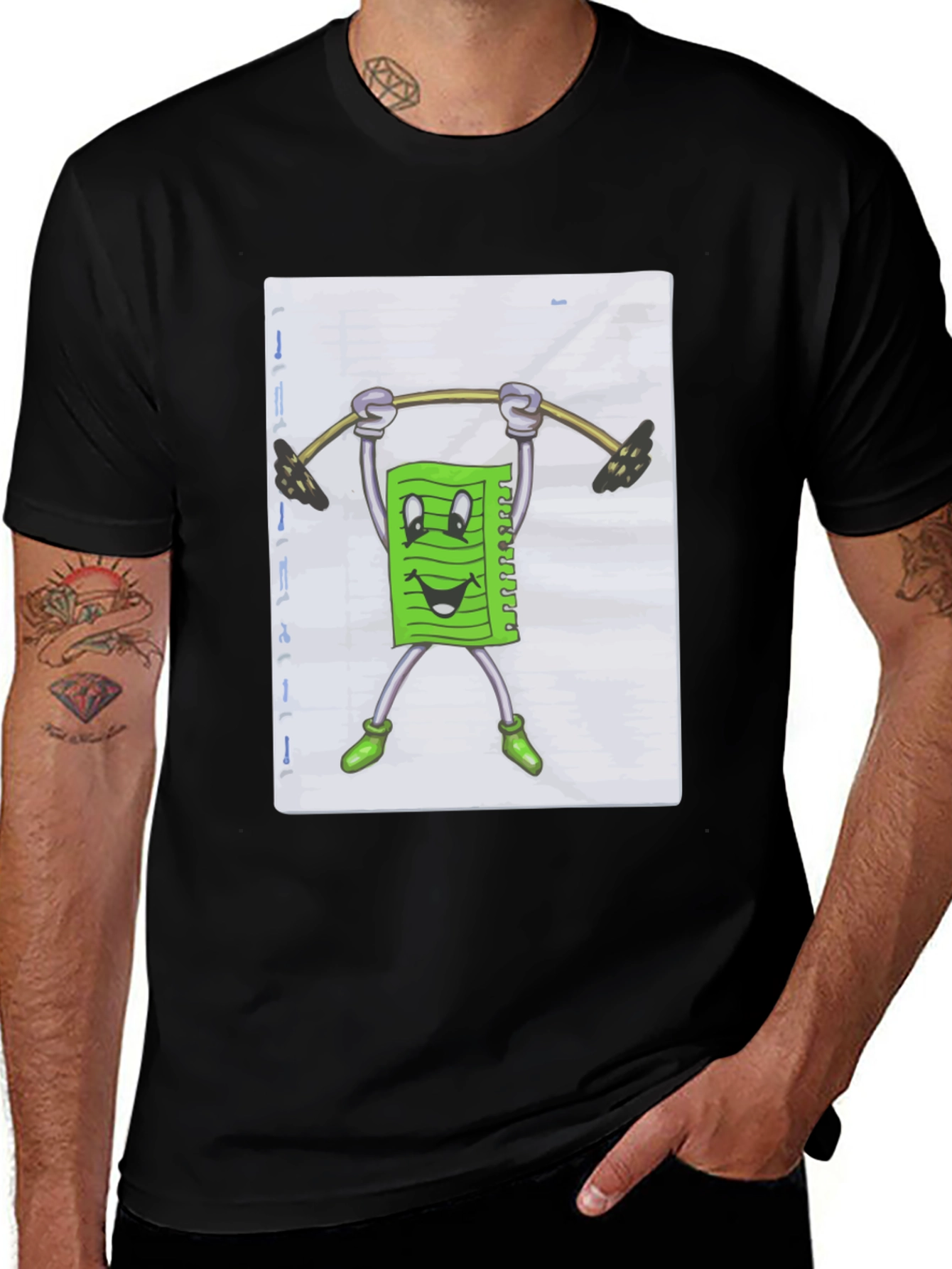 Variant 22 of Funny Workout T-Shirt - Paper Lifting Weights