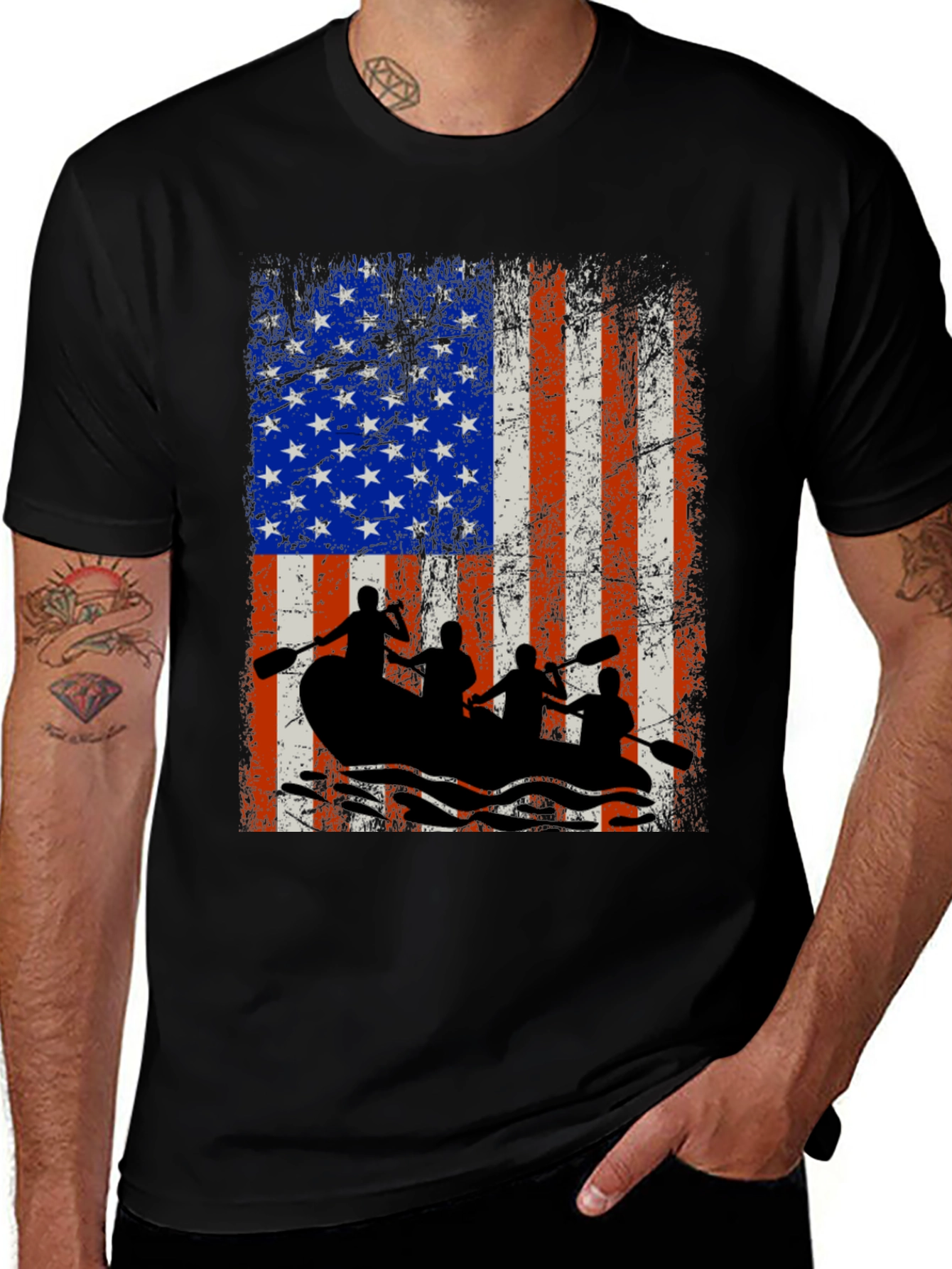 American Flag Rafting T-Shirt
