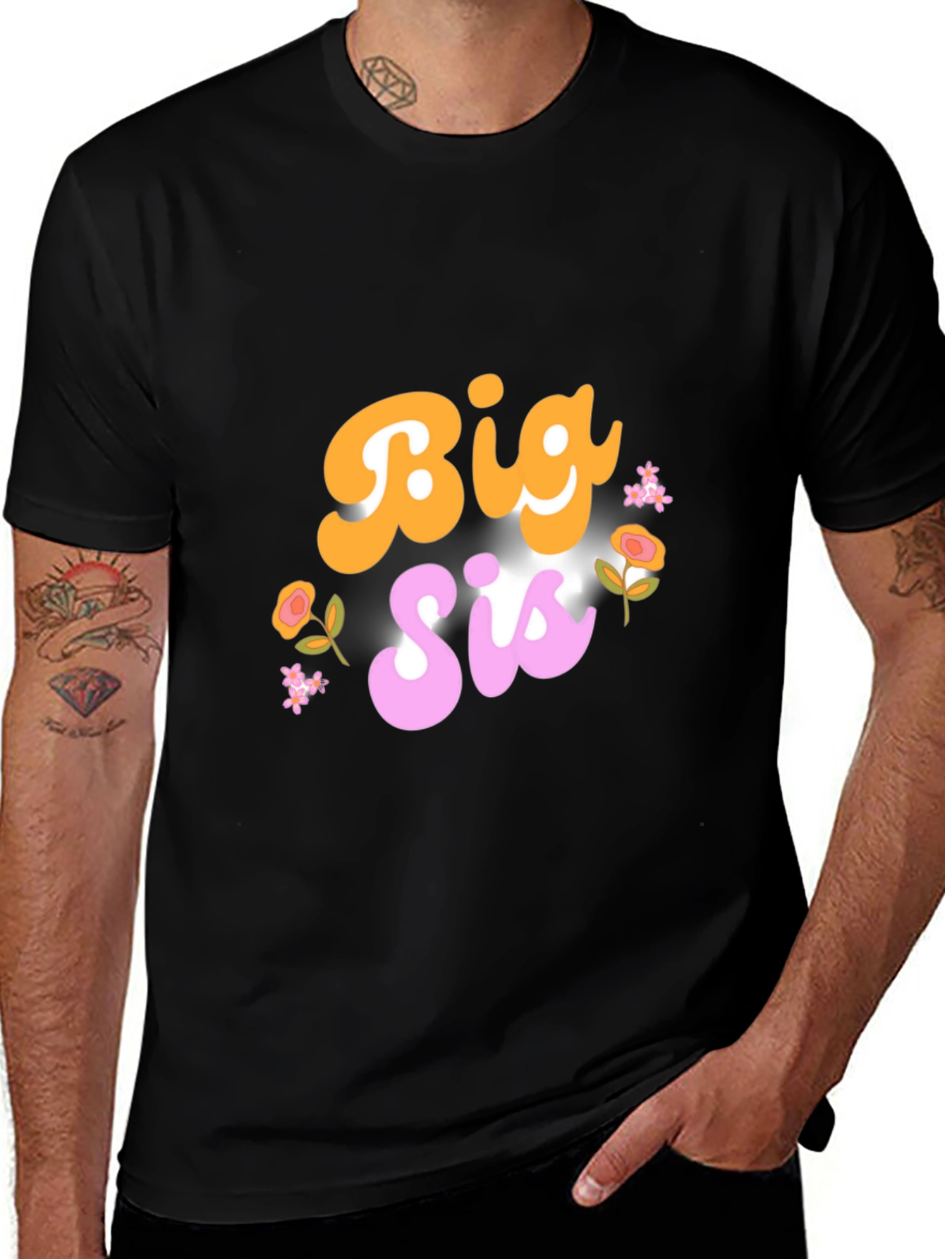 Variant 3 of Big Sis Floral Graphic Tee