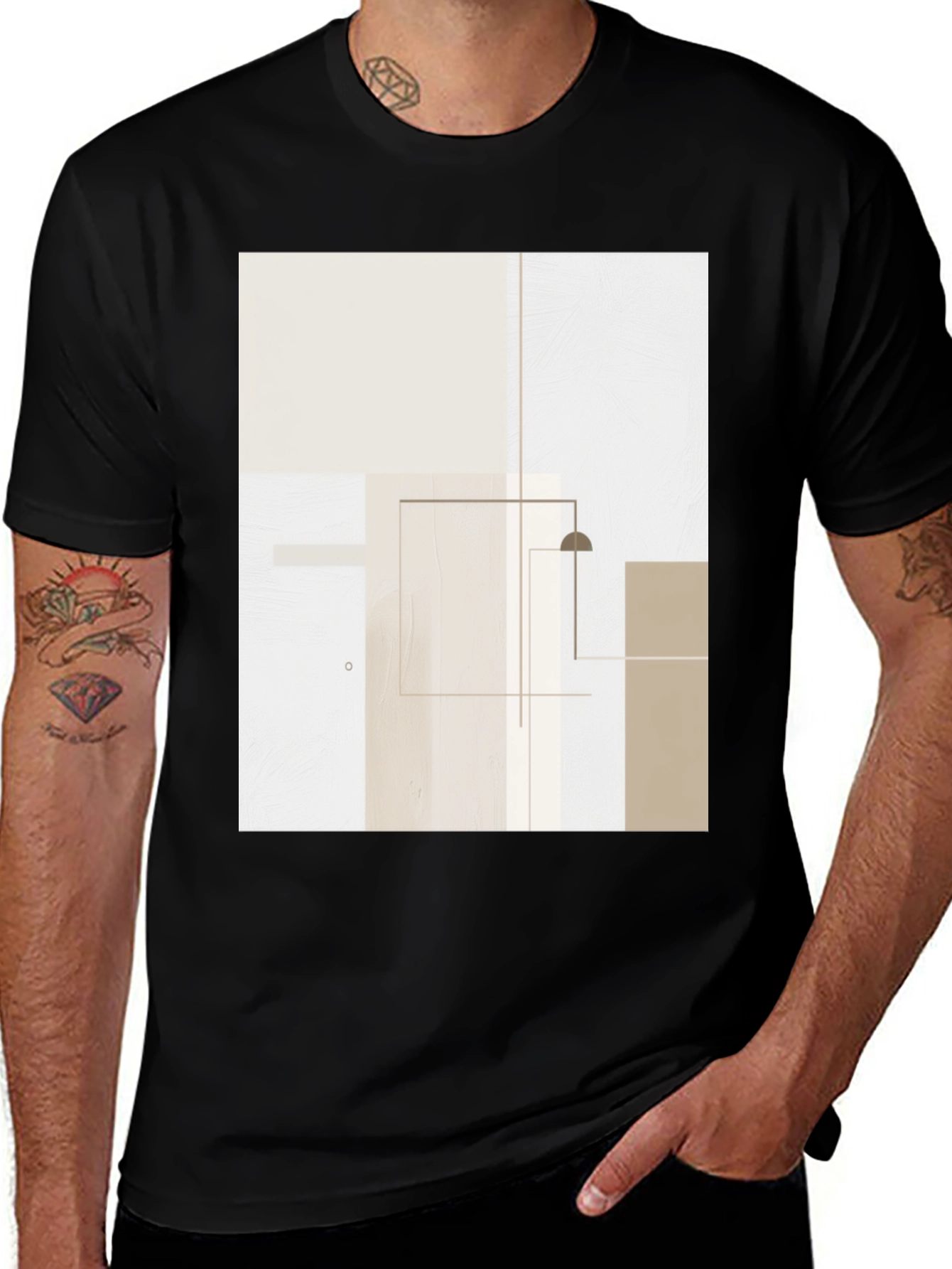 Modernist Graphic Tee - Abstract Design