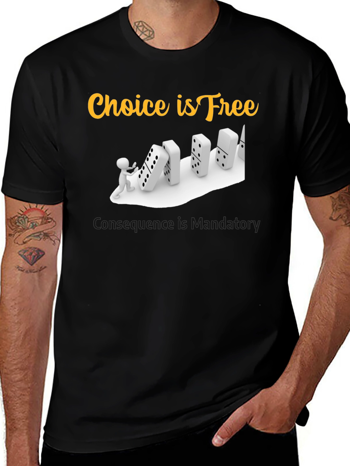 Variant 23 of Choice is Free Domino Effect T-Shirt