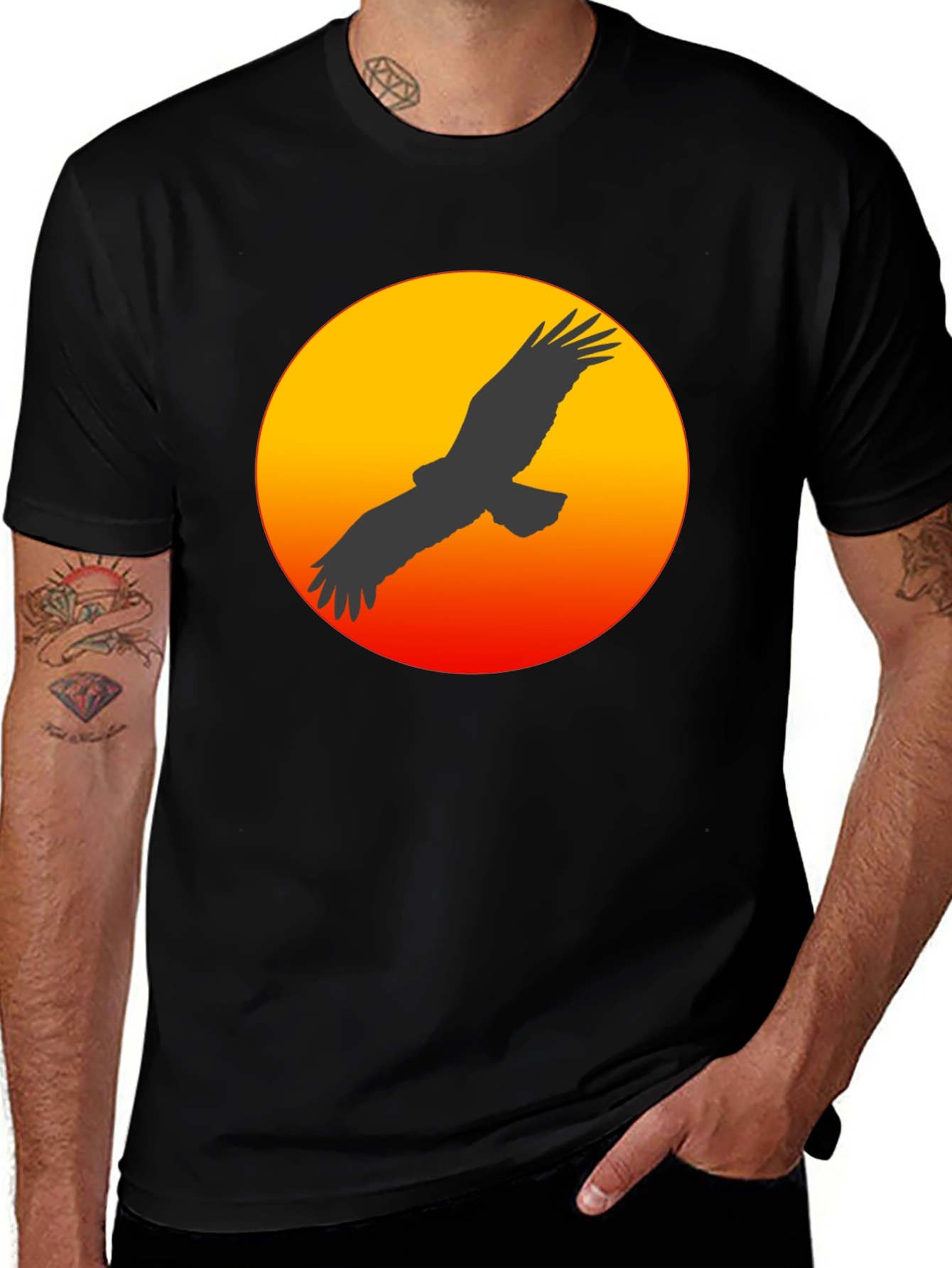 Variant 20 of Eagle Silhouette Sunset Graphic T-Shirt