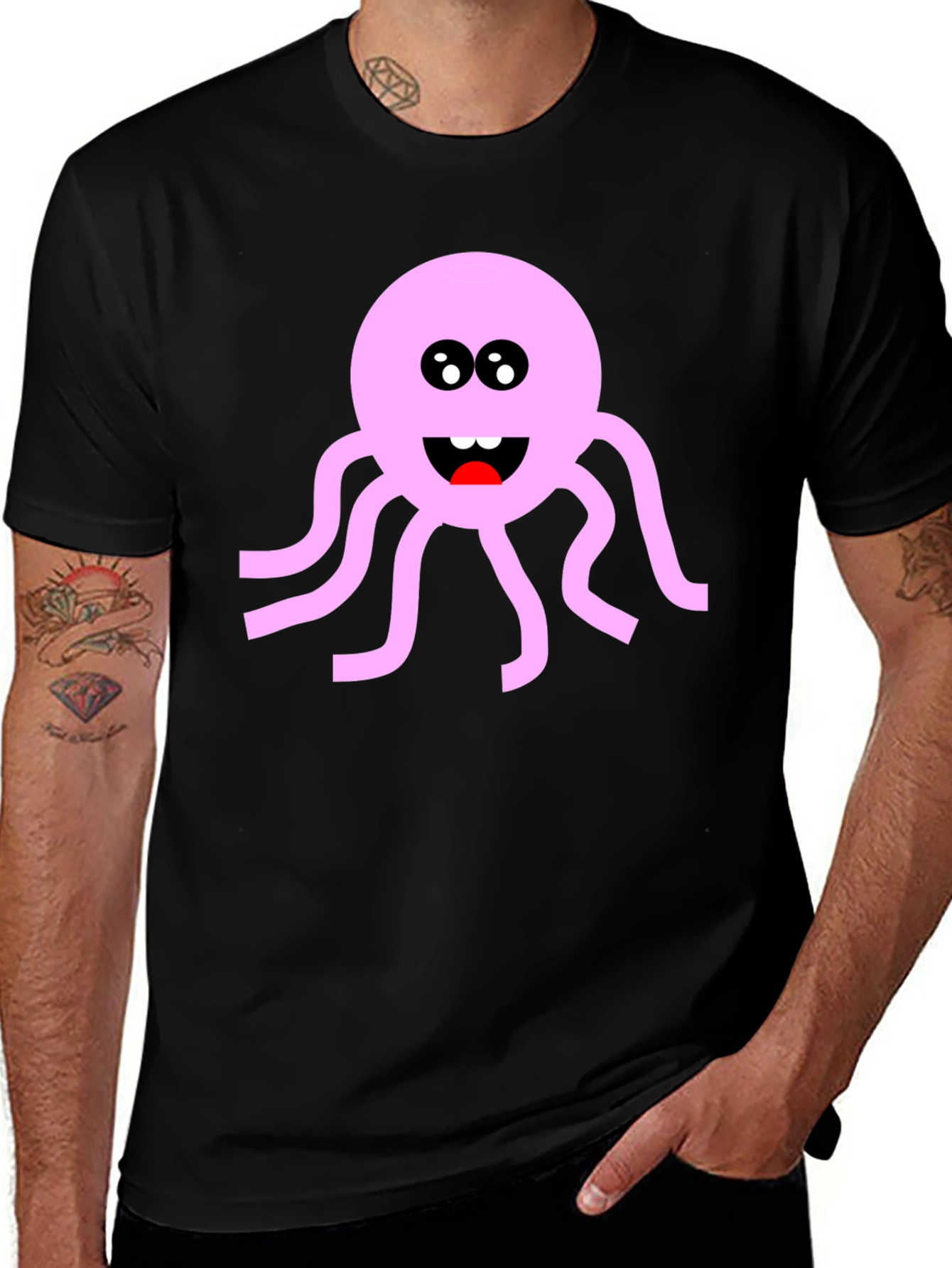 Variant 24 of Pink Octopus Graphic T-Shirt - Fun & Unique!