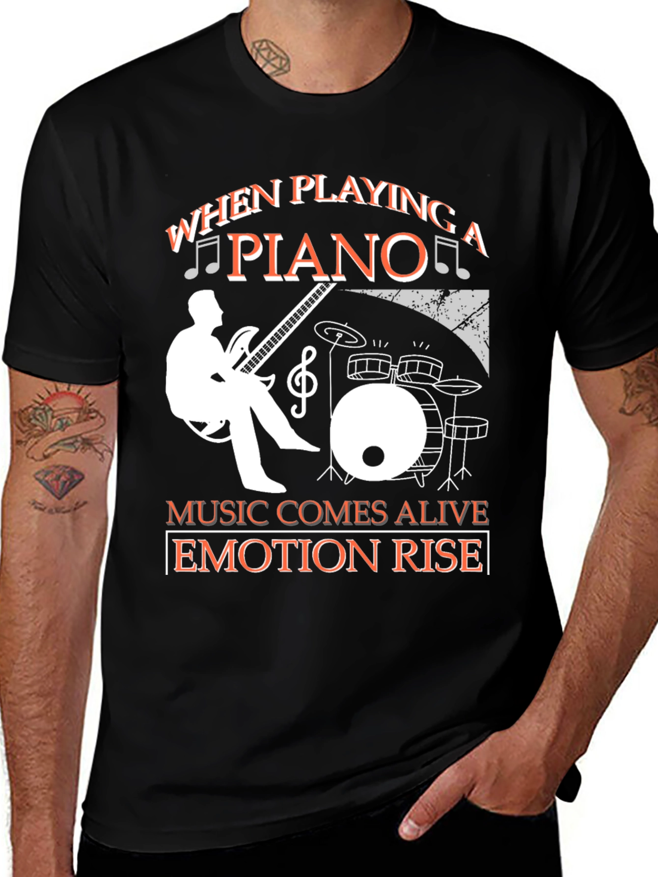 Musical Expression T-Shirt - When Playing a Piano
