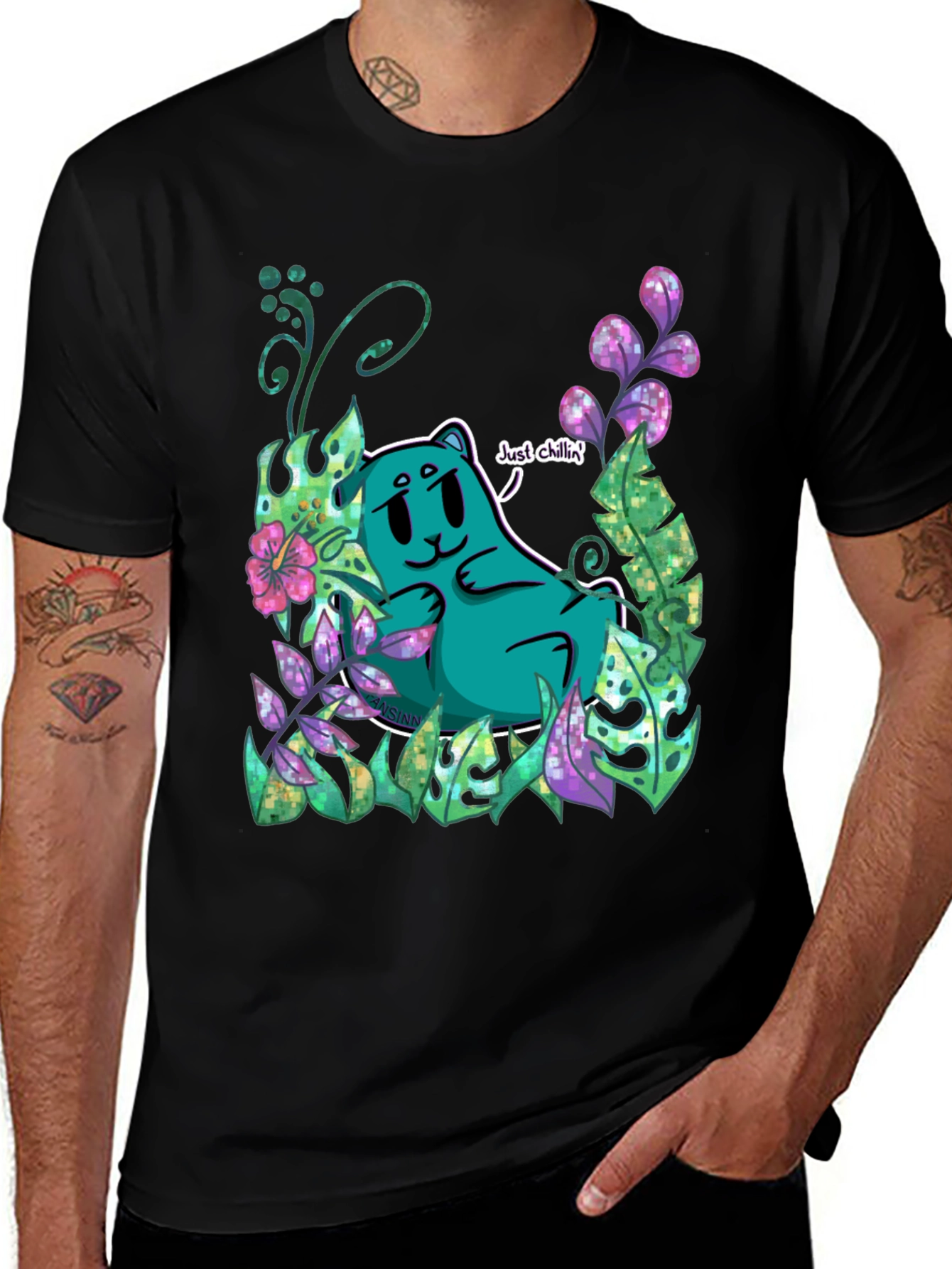 Variant 29 of Just Chillin' Tee - Cartoon Bear Graphic T-Shirt