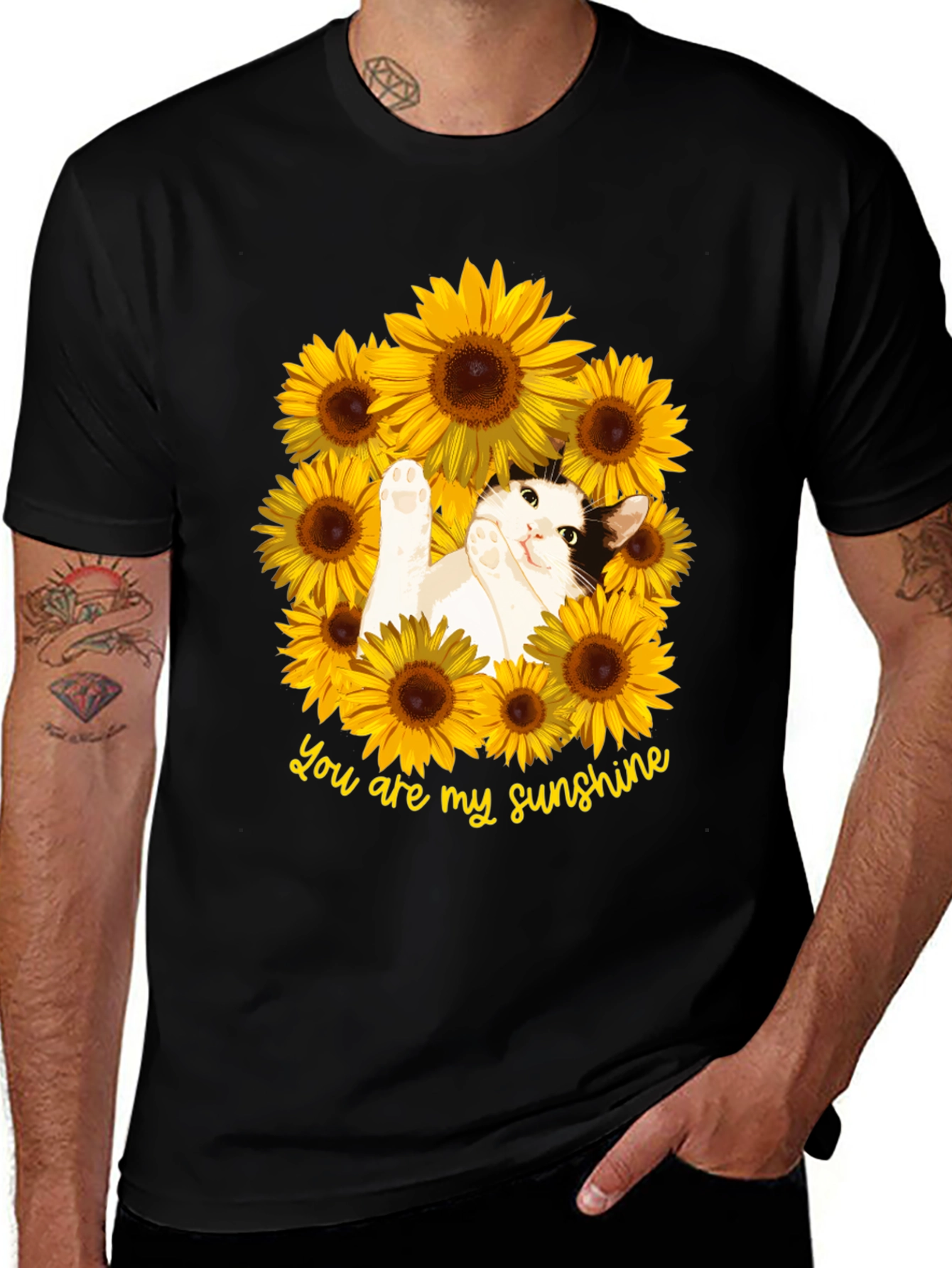 Variant 23 of You Are My Sunshine Cat Sunflower T-Shirt