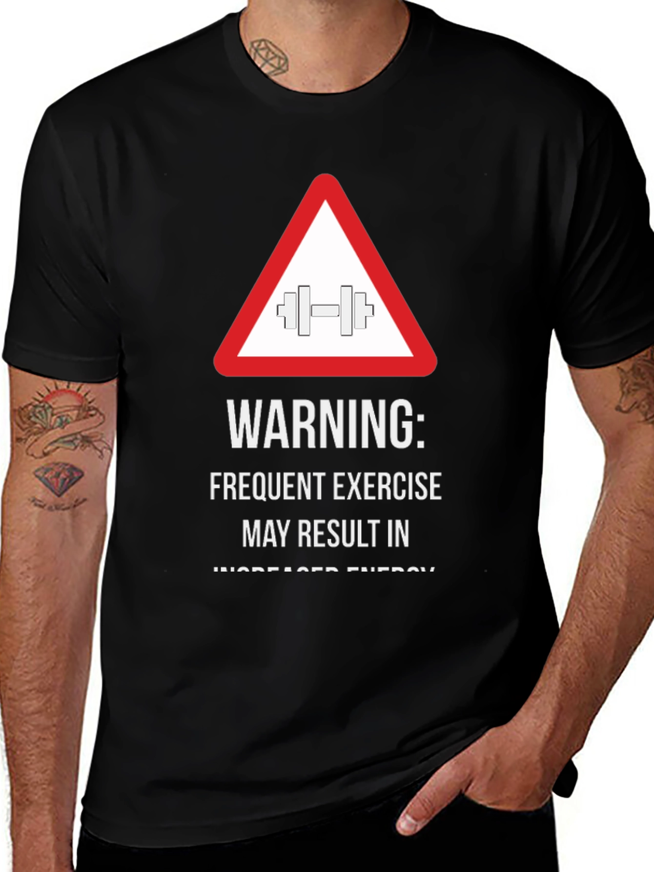 Variant 29 of Warning: Exercise T-Shirt