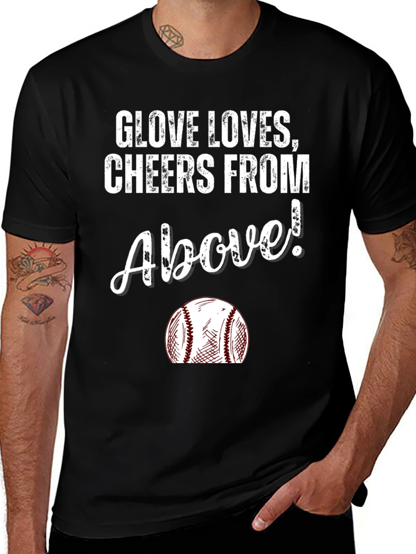 Variant 10 of Glove Loves Cheers From Above Baseball T-Shirt