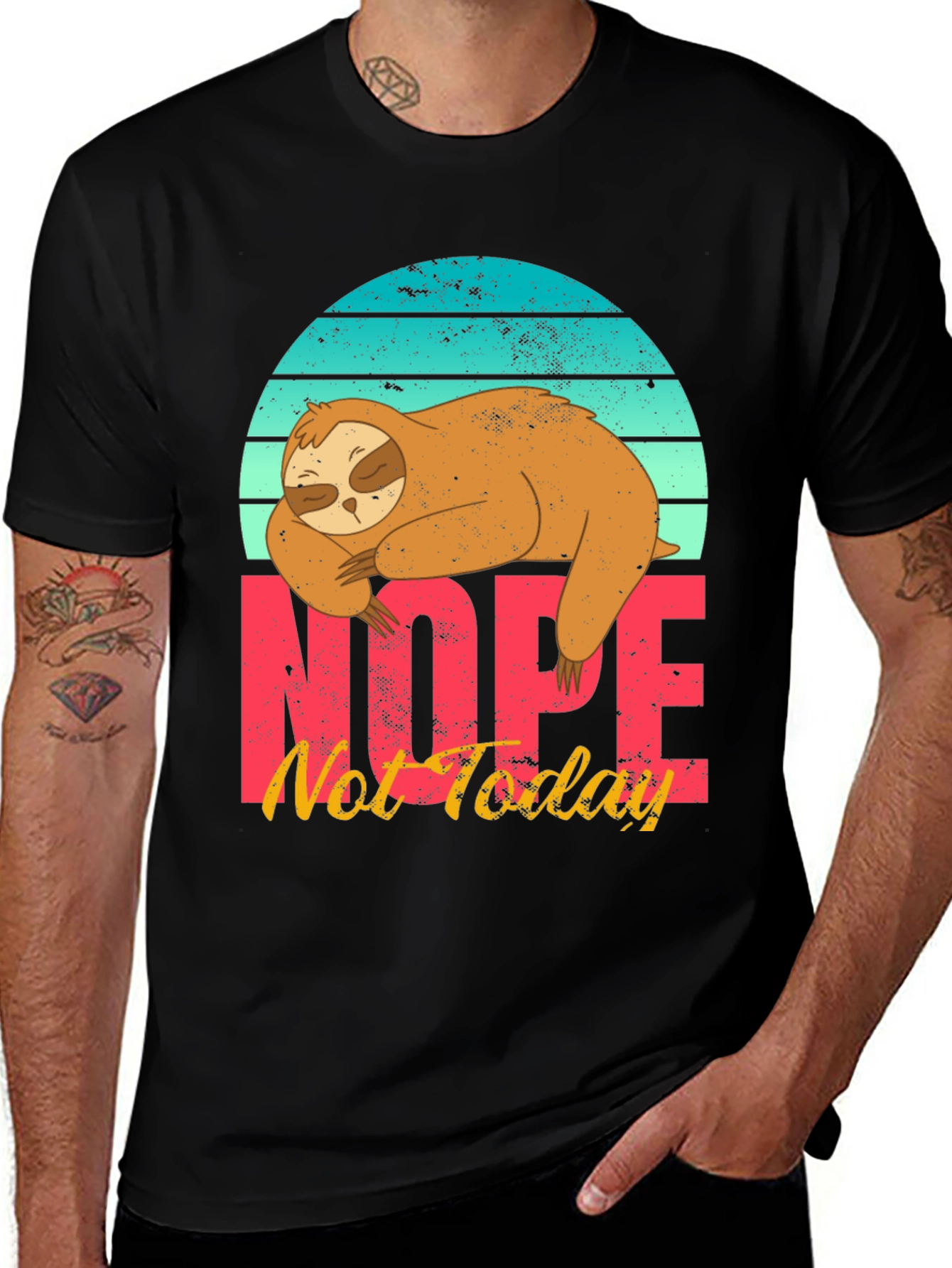 Nope Not Today Sloth Graphic Tee - Lazy Day Apparel
