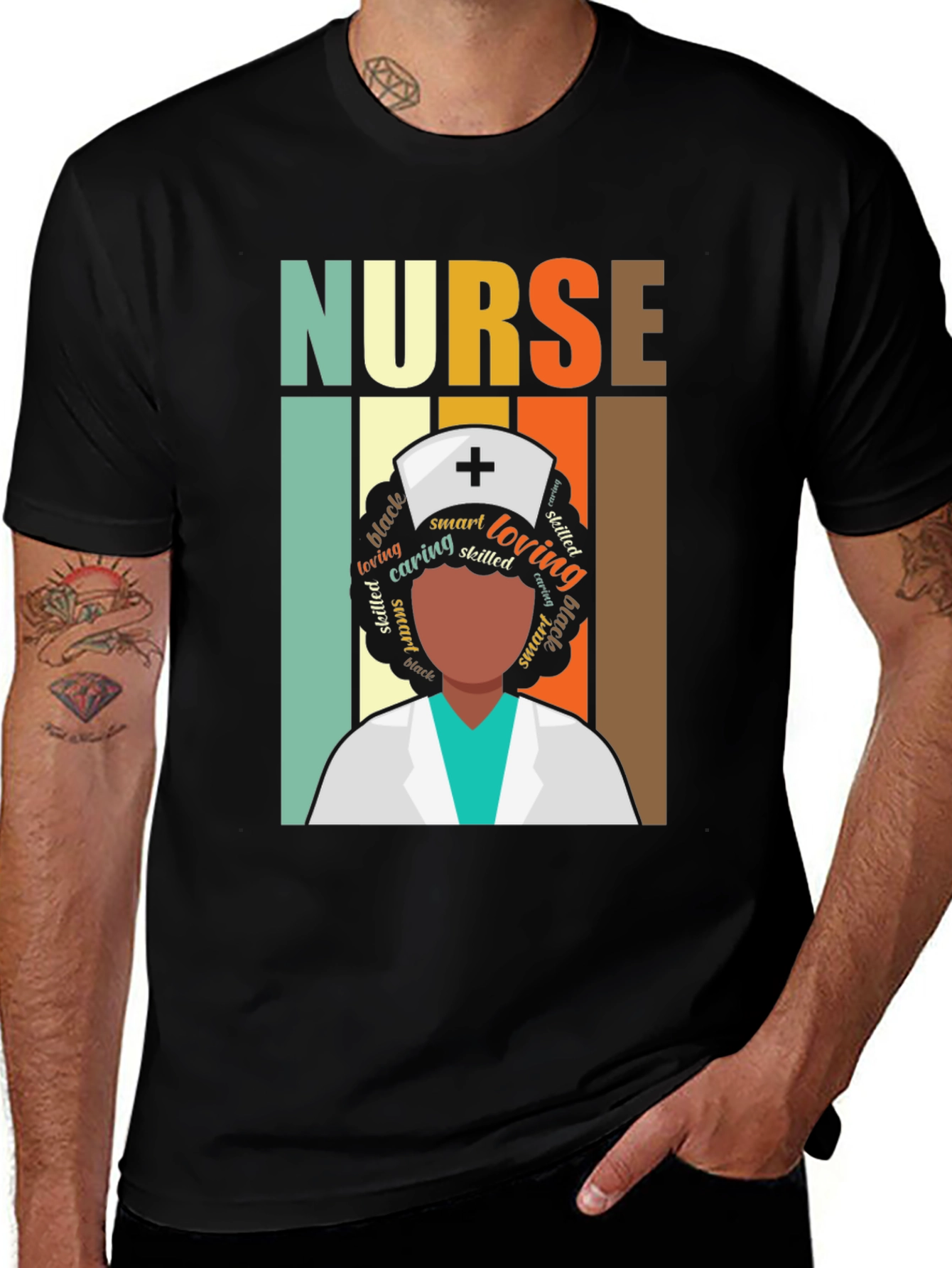 Variant 19 of Retro Nurse T-Shirt - Black History Month