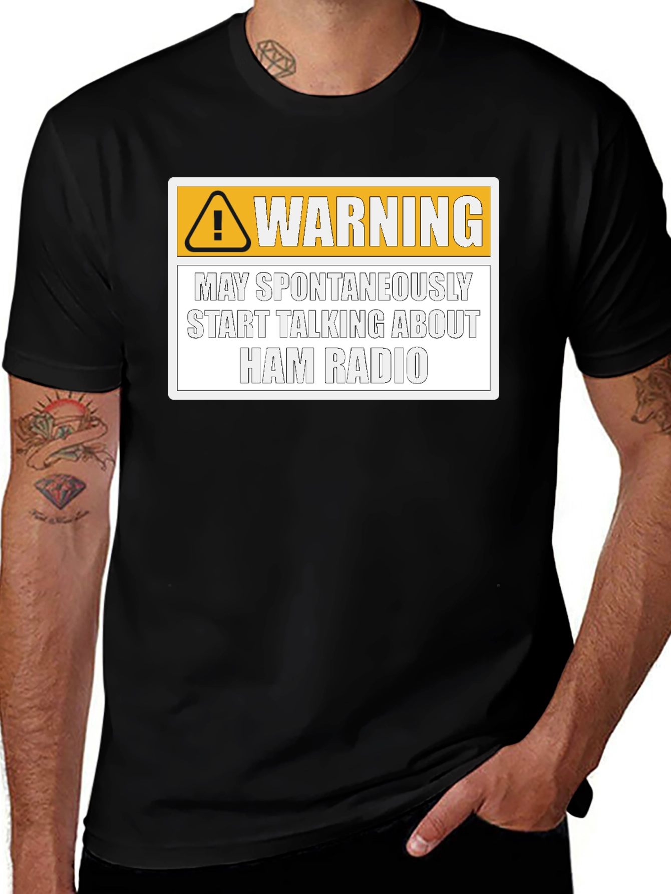 Variant 22 of Ham Radio Warning T-Shirt
