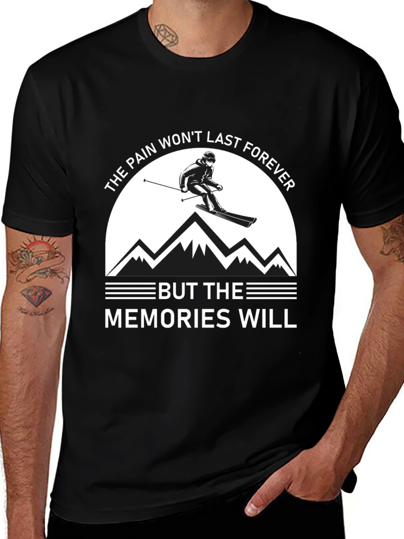 Variant 23 of Skiing Memories Graphic T-Shirt