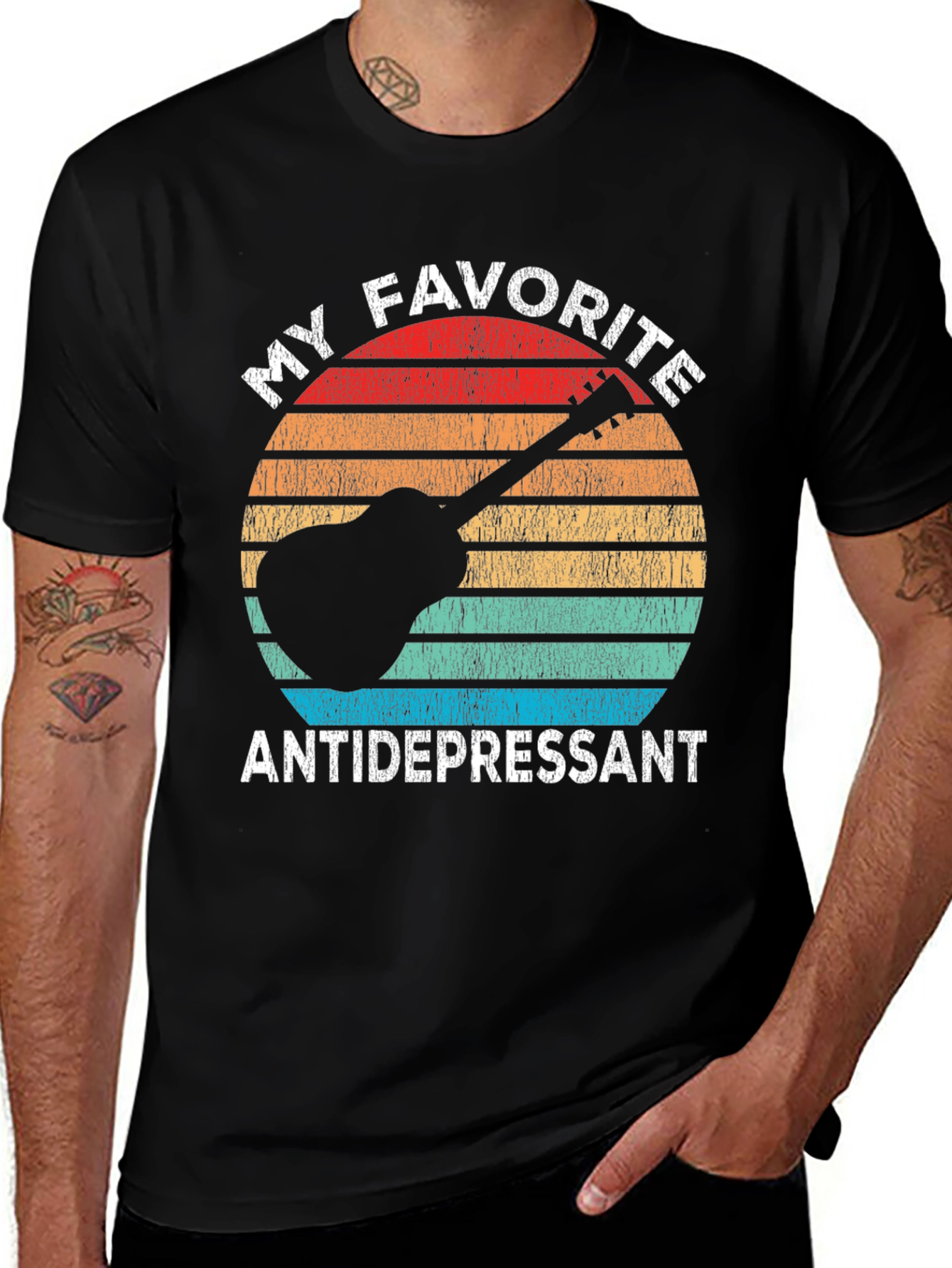 Variant 17 of My Favorite Antidepressant Guitar T-Shirt