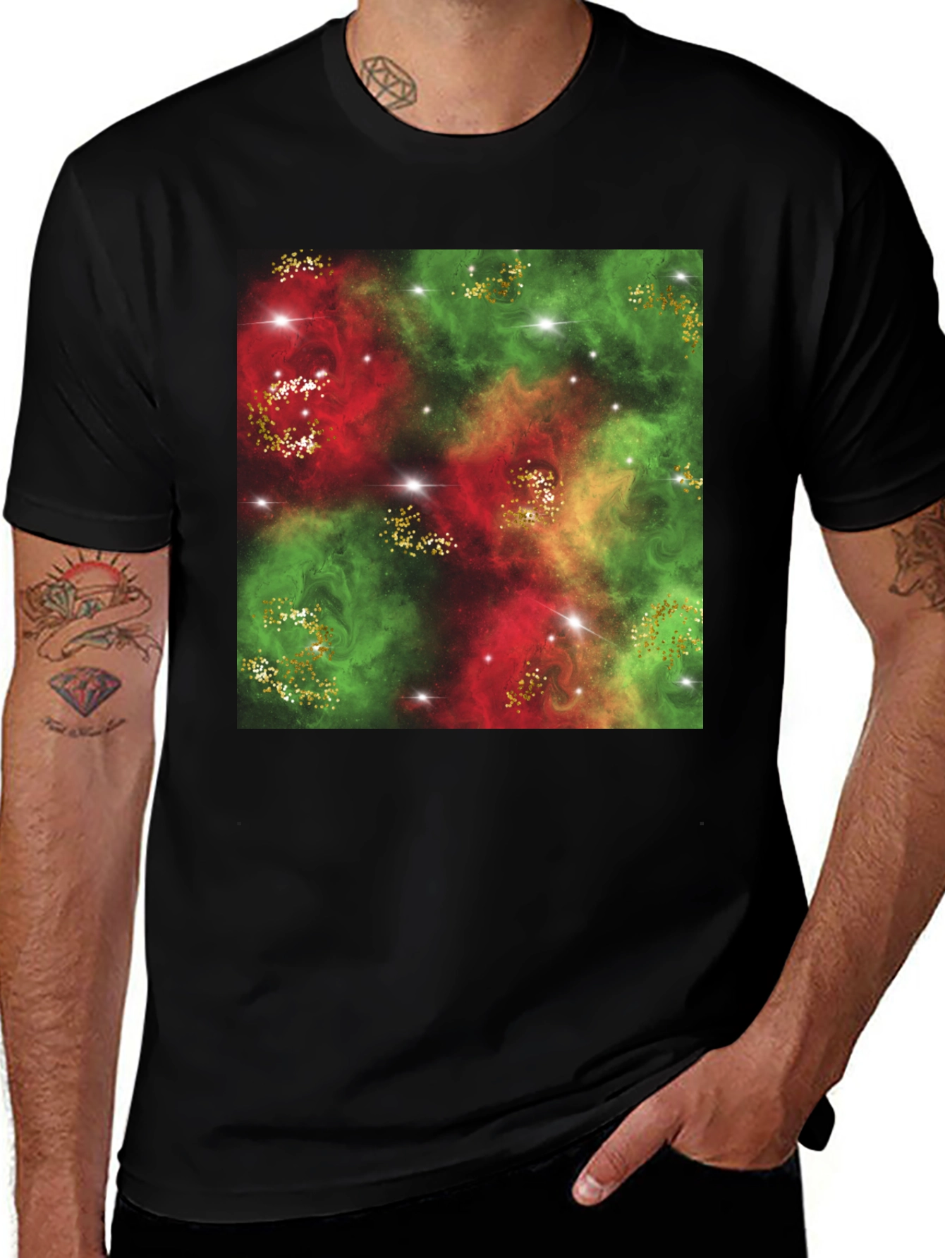 Variant 9 of Nebula Glitter T-Shirt - Galaxy Sparkle Tee