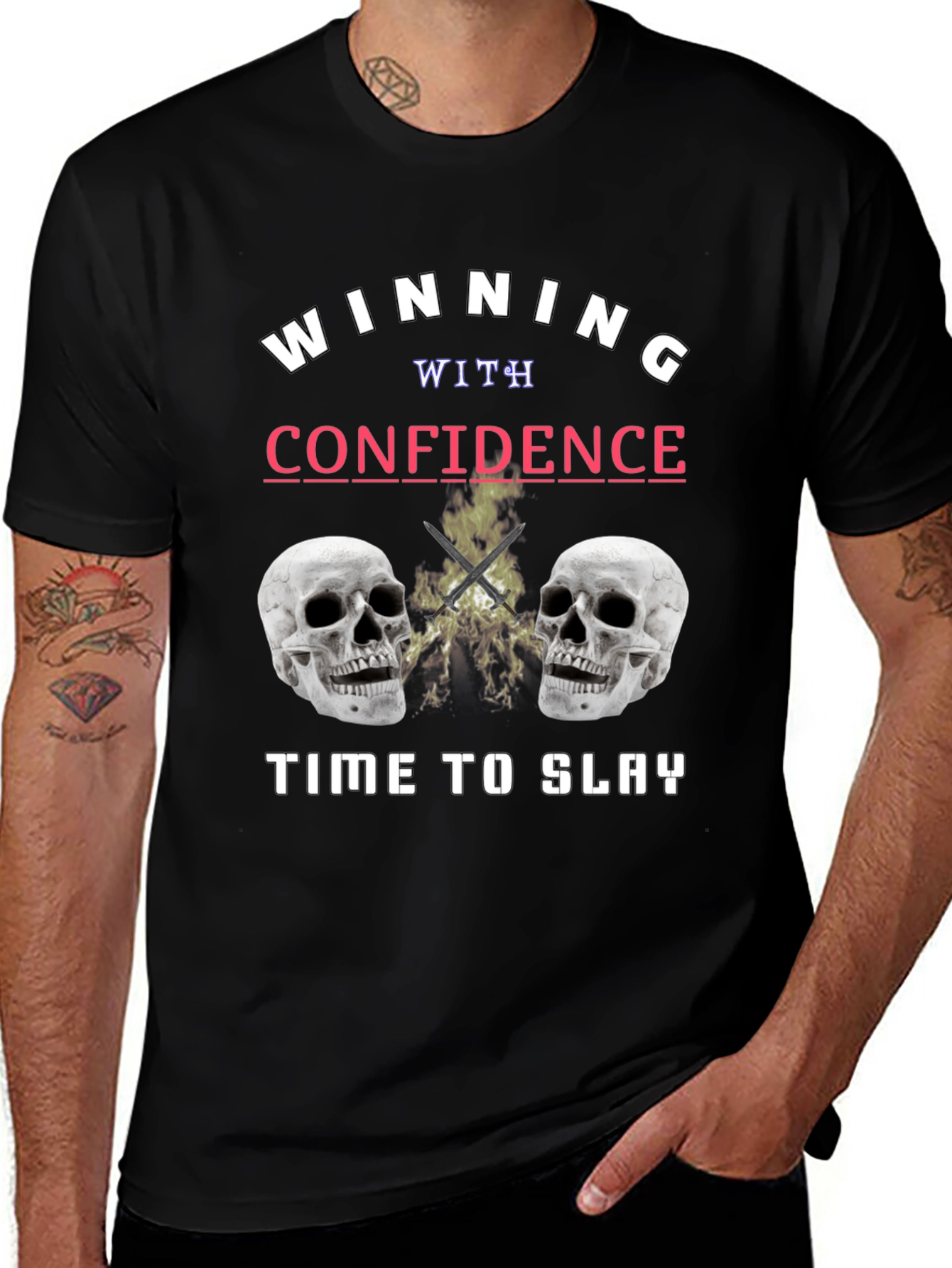 Winning with Confidence Skull Graphic Tee