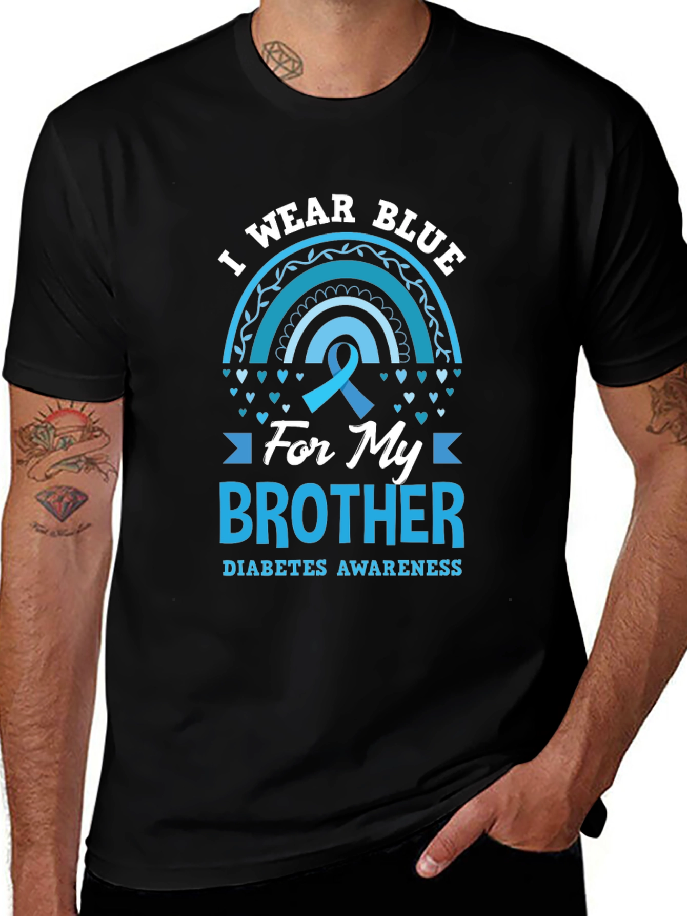 Variant 19 of Diabetes Awareness Brother T-Shirt