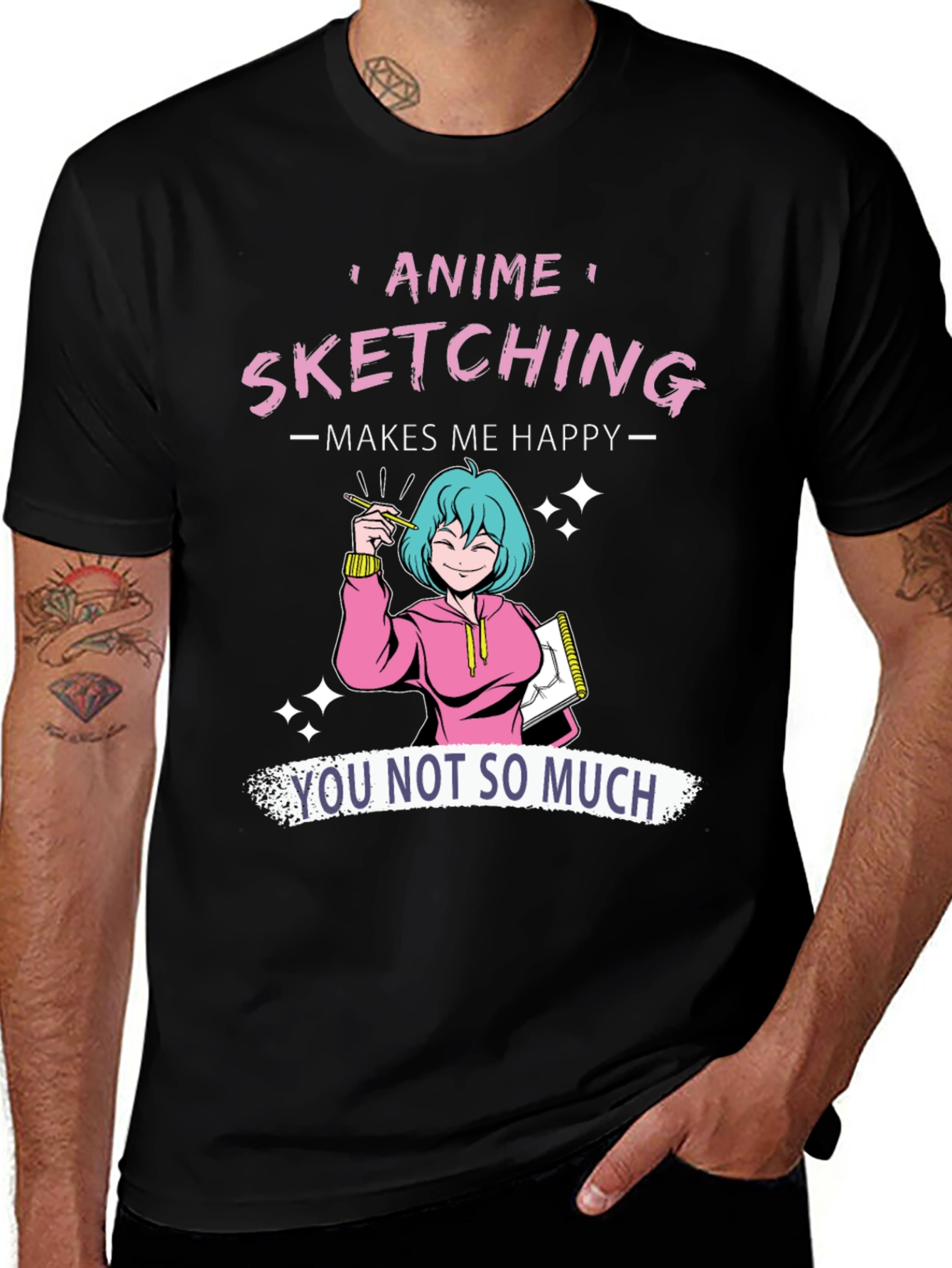 Variant 13 of Anime Sketching T-Shirt
