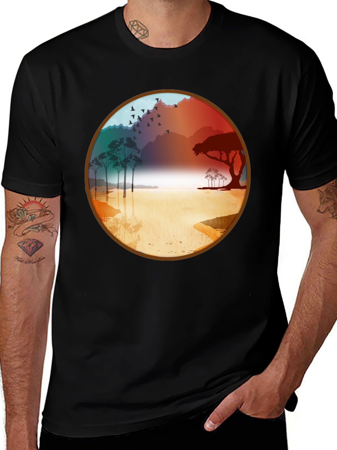 Variant 25 of Scenic Landscape Graphic T-Shirt