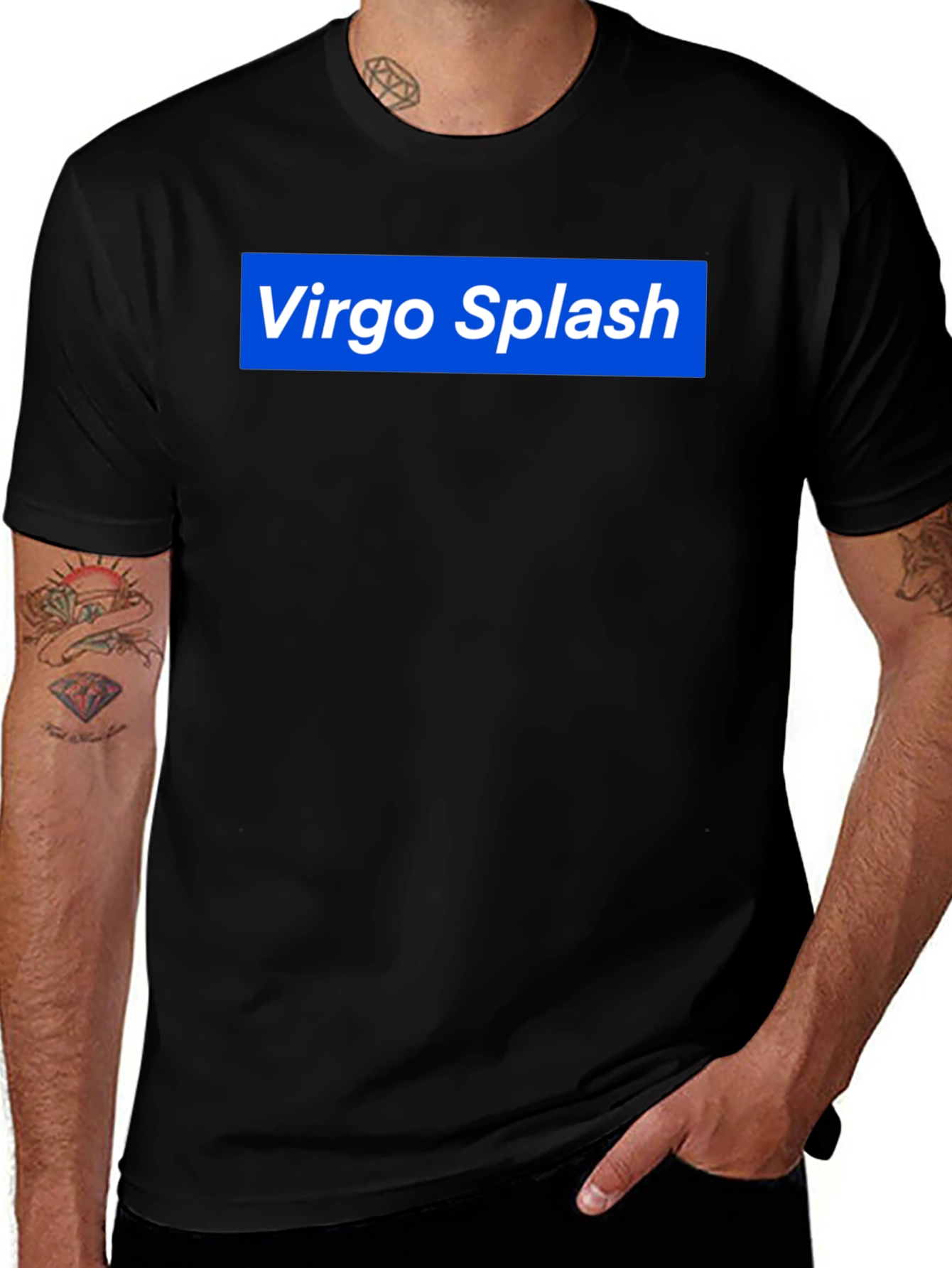 Virgo Splash Graphic Tee - Black