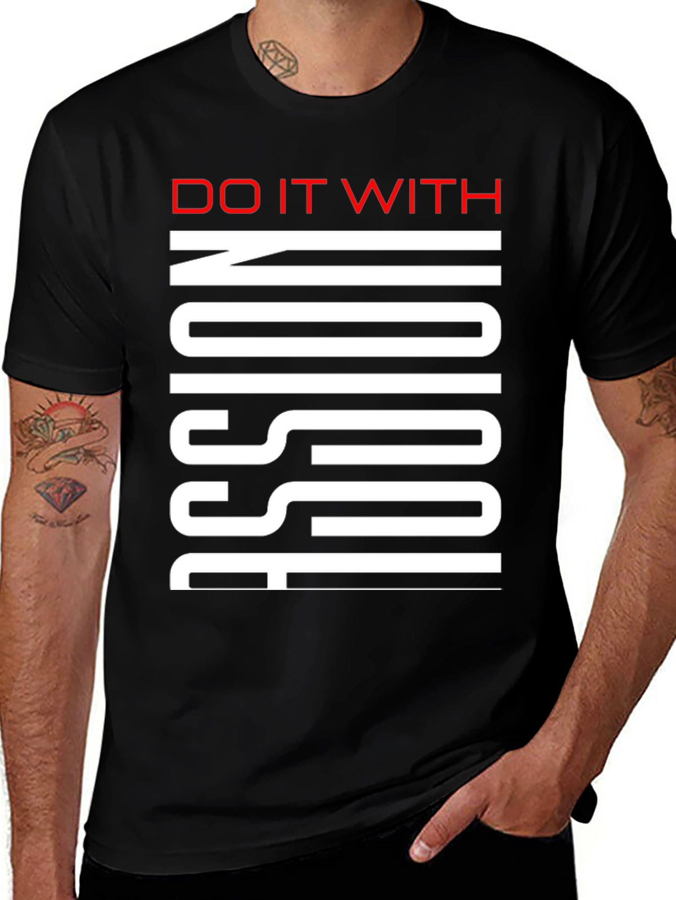 Variant 27 of Do It With Passion Black Graphic Tee