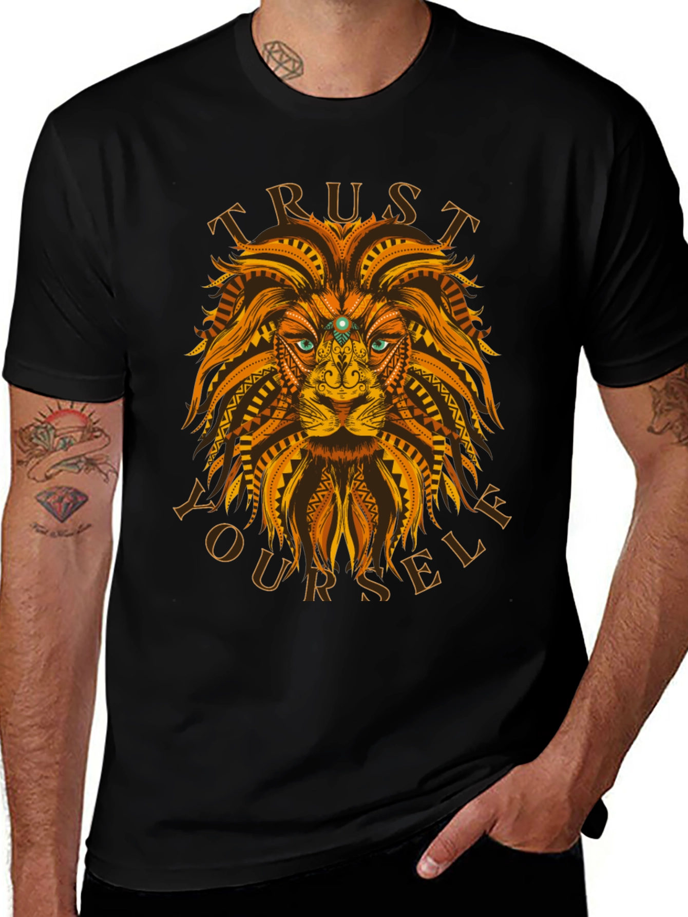 Variant 9 of Trust Yourself Lion Graphic Tee