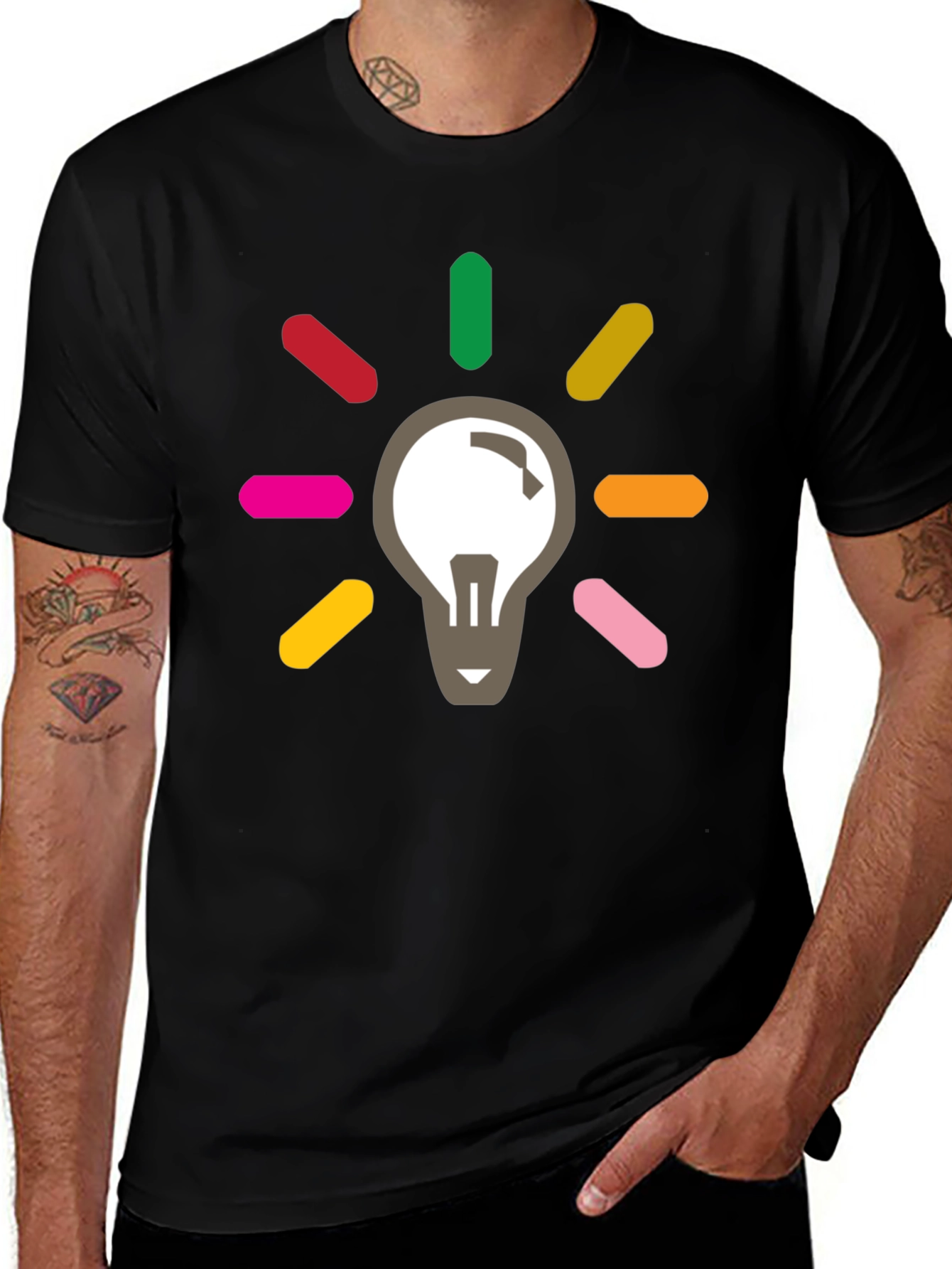 Variant 6 of Idea Bulb Graphic Tee - Premium Cotton Blend