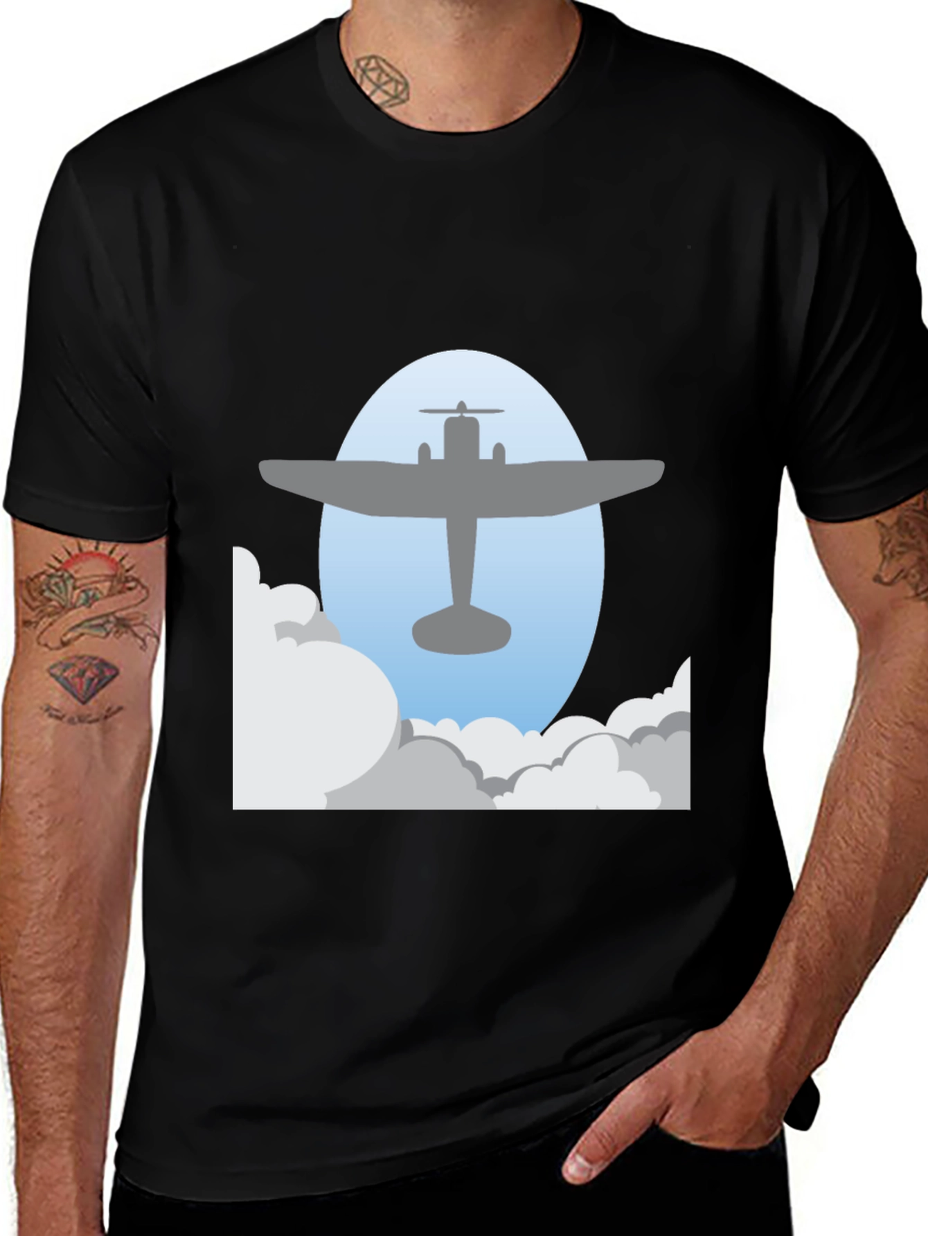 Variant 30 of Vintage Airplane T-Shirt - Fly High in Style!