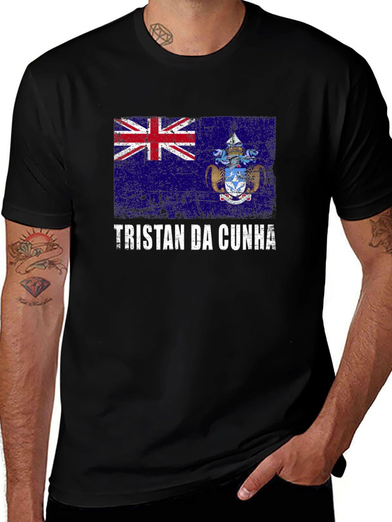Variant 5 of Tristan da Cunha Flag Graphic T-Shirt