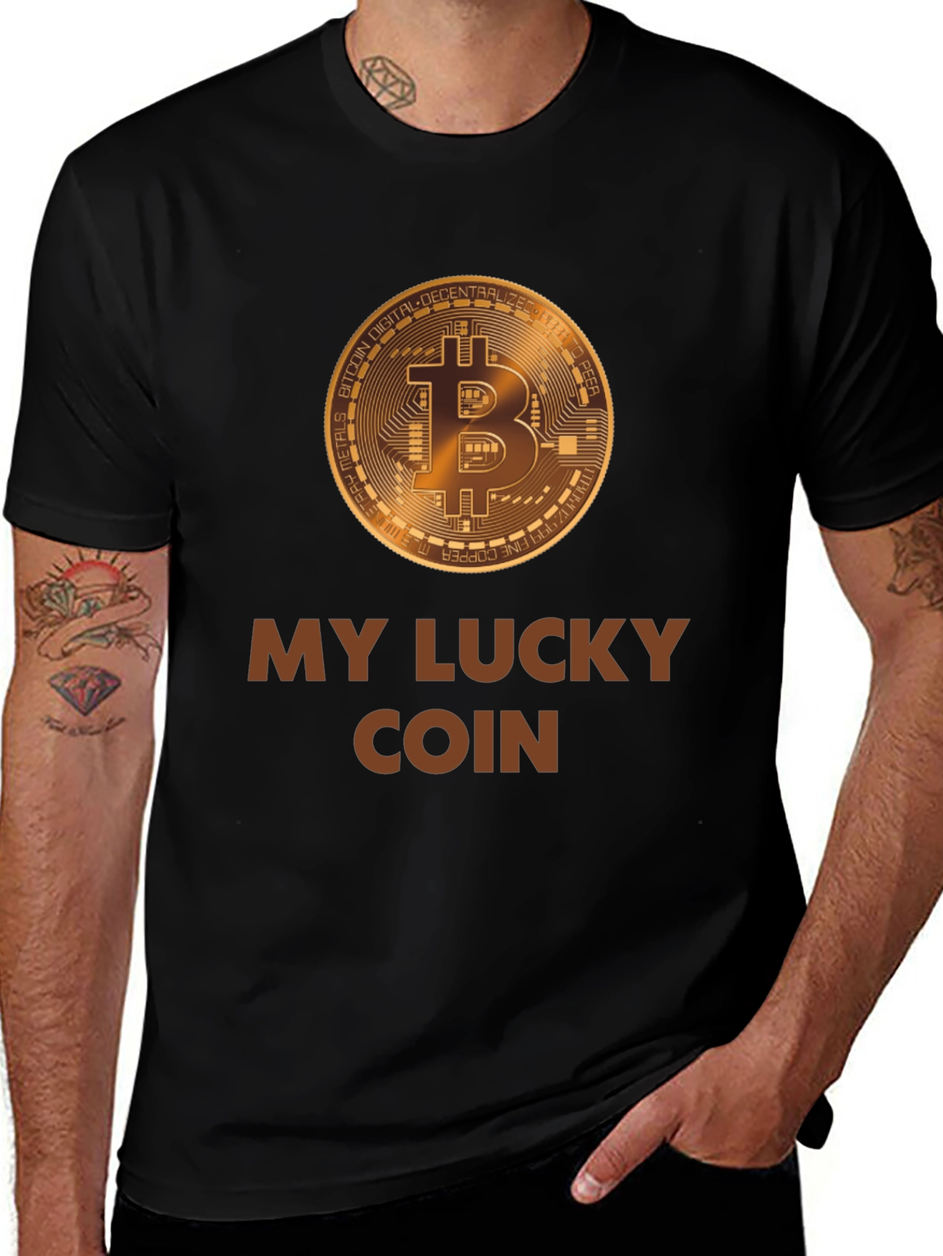 My Lucky Bitcoin T-Shirt - Crypto Lover Tee