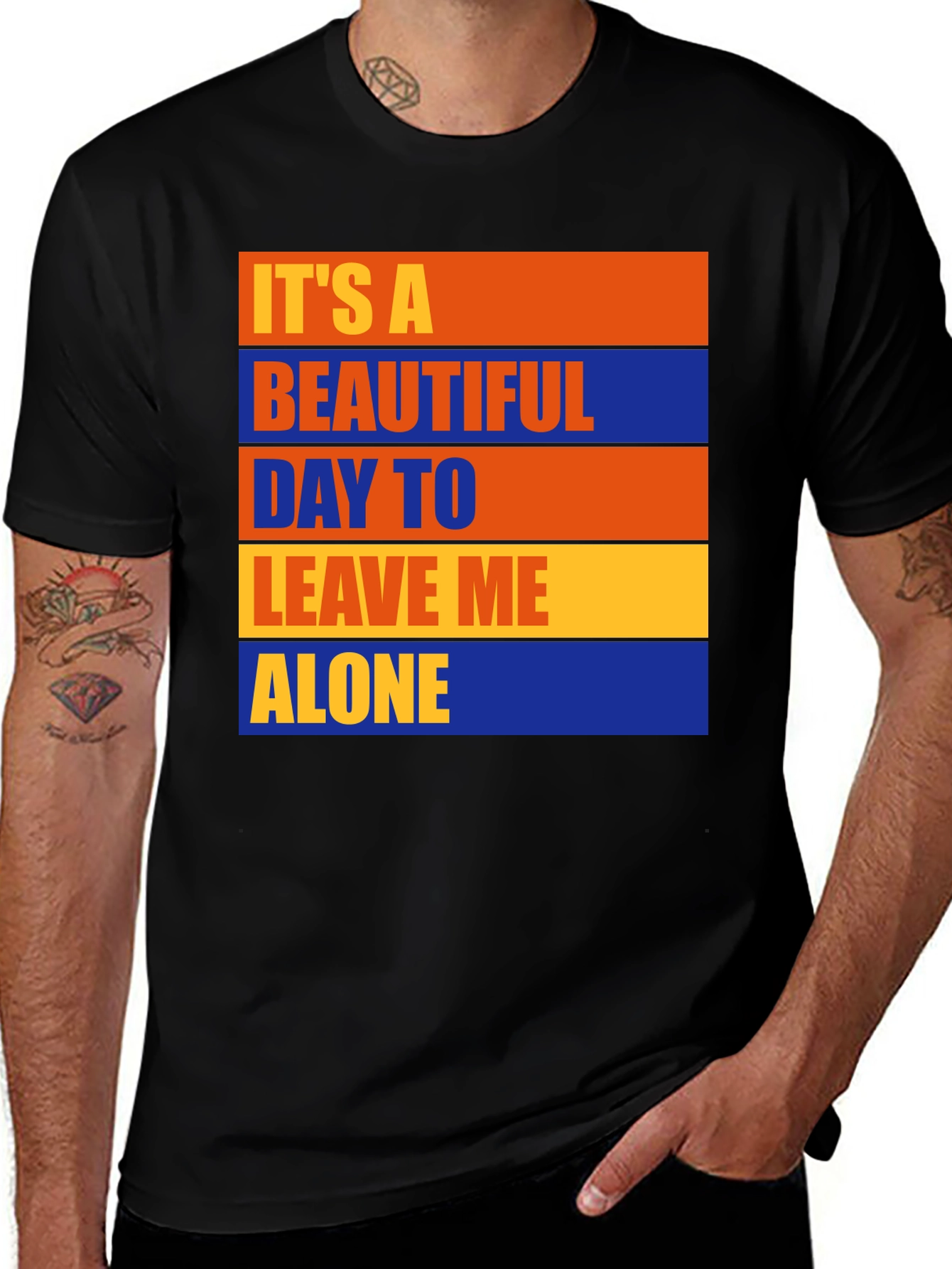 Variant 21 of Funny Graphic T-Shirt - Leave Me Alone