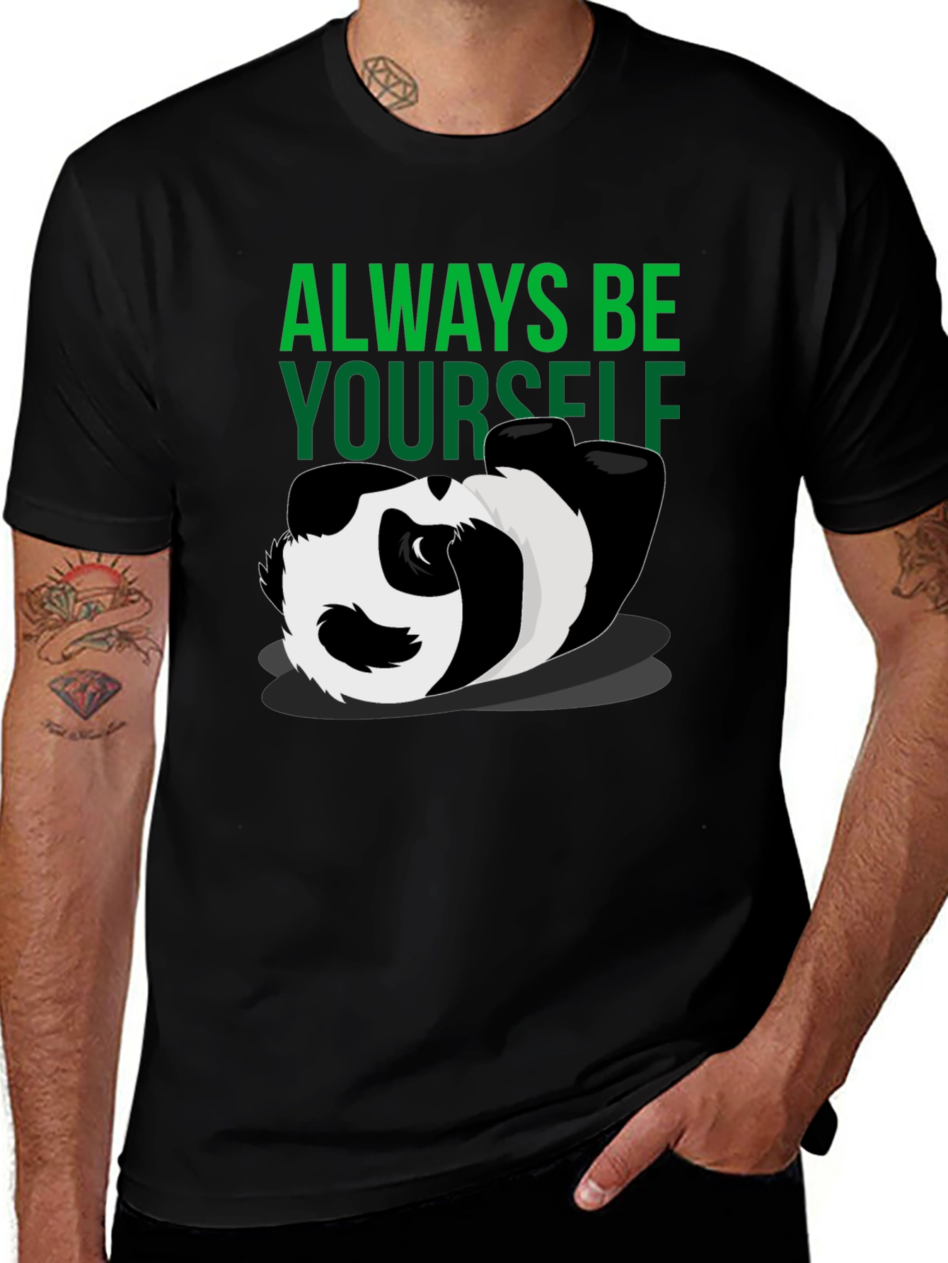 Variant 12 of Always Be Yourself Panda Graphic T-Shirt