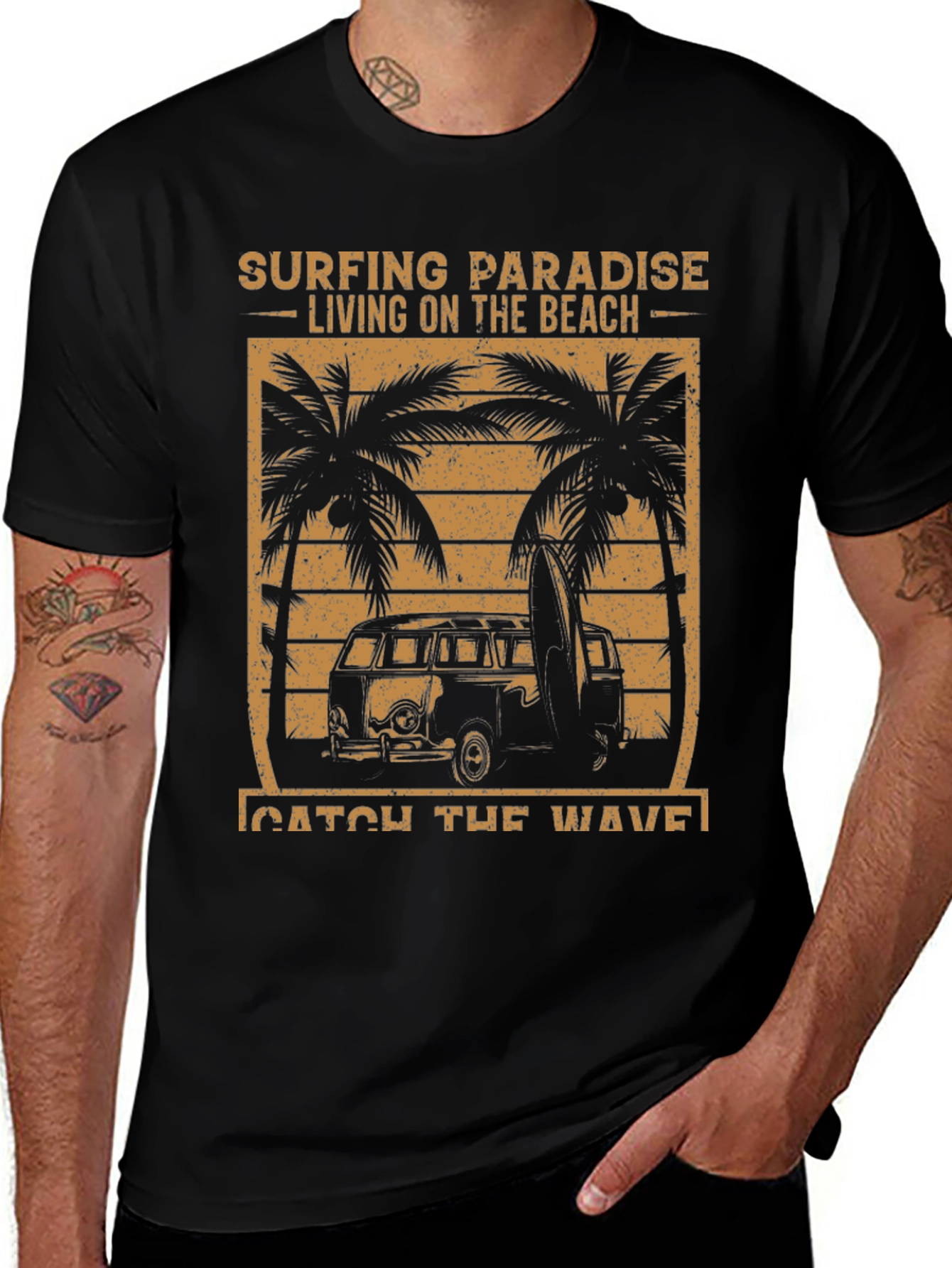 Variant 8 of Surfing Paradise Beach Graphic T-Shirt