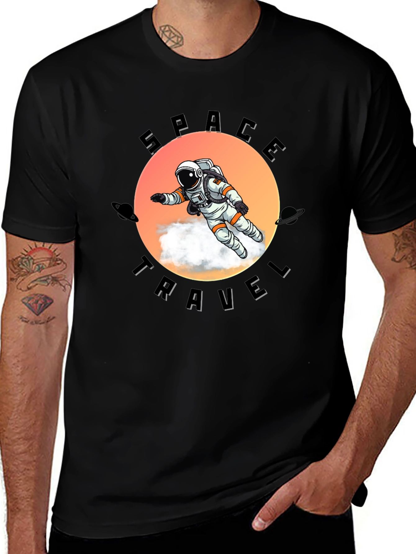 Variant 5 of Space Travel T-Shirt - Astronaut in Space