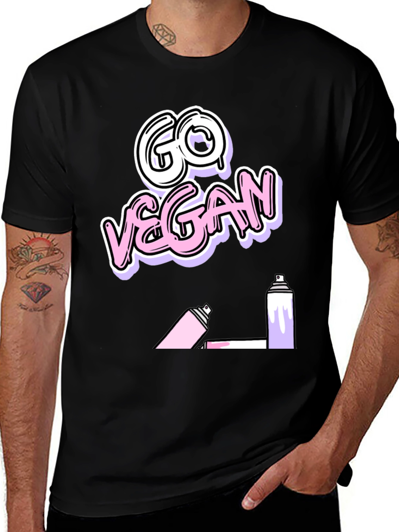 Variant 16 of Go Vegan Graffiti T-Shirt
